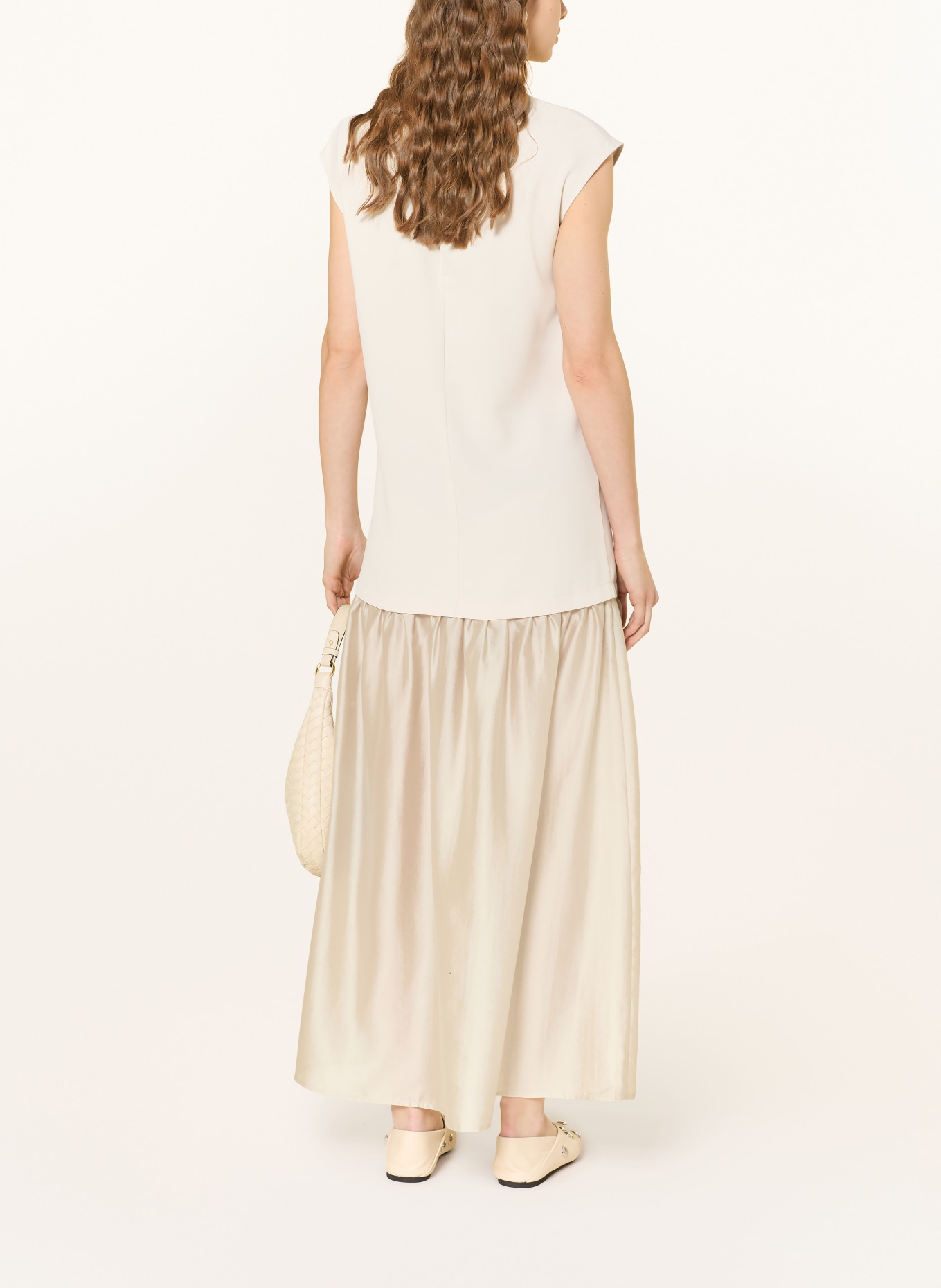 Stylein Kleid BARNIE im Materialmix: CREME