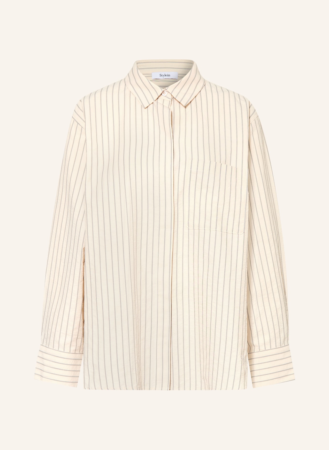 Stylein Chemise JANSELL: CRÈME / GRIS FONCÉ