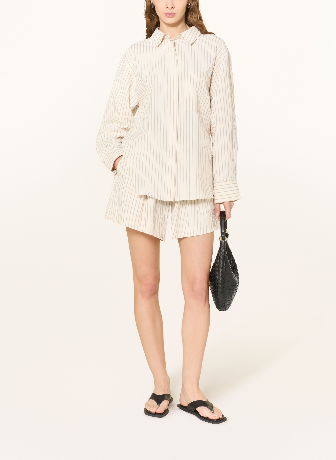 Stylein Chemise JANSELL: CRÈME / GRIS FONCÉ