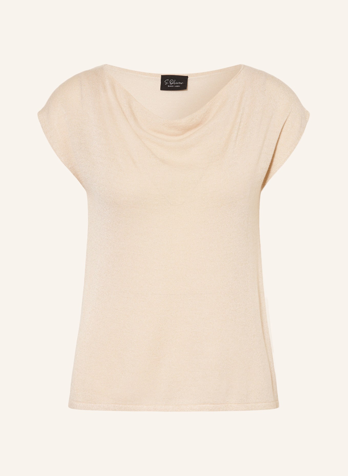 s.Oliver BLACK LABEL Strickshirt mit Glitzergarn: ECRU