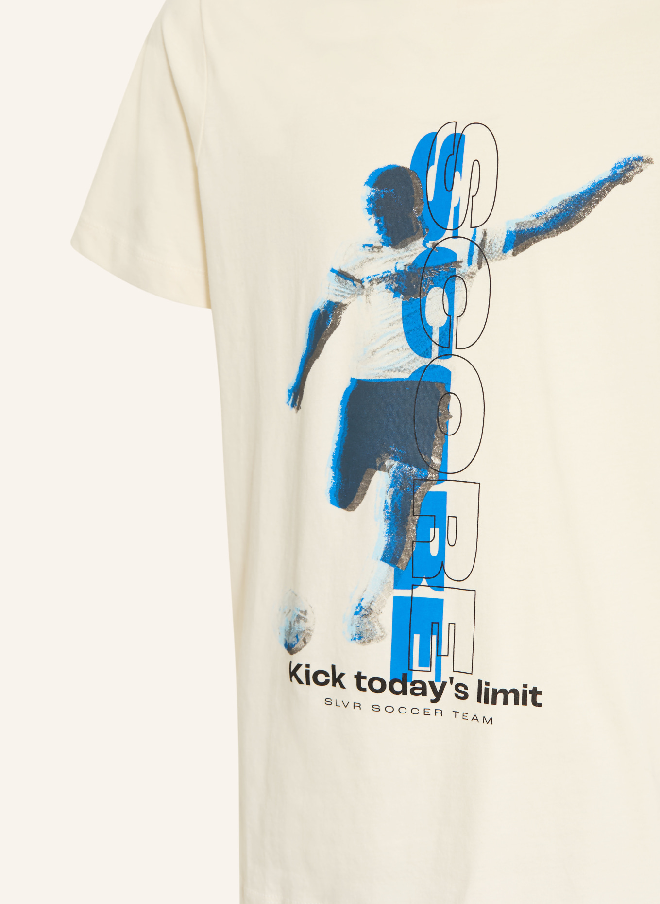 s.Oliver RED T-shirt: ÉCRU / BLEU / NOIR