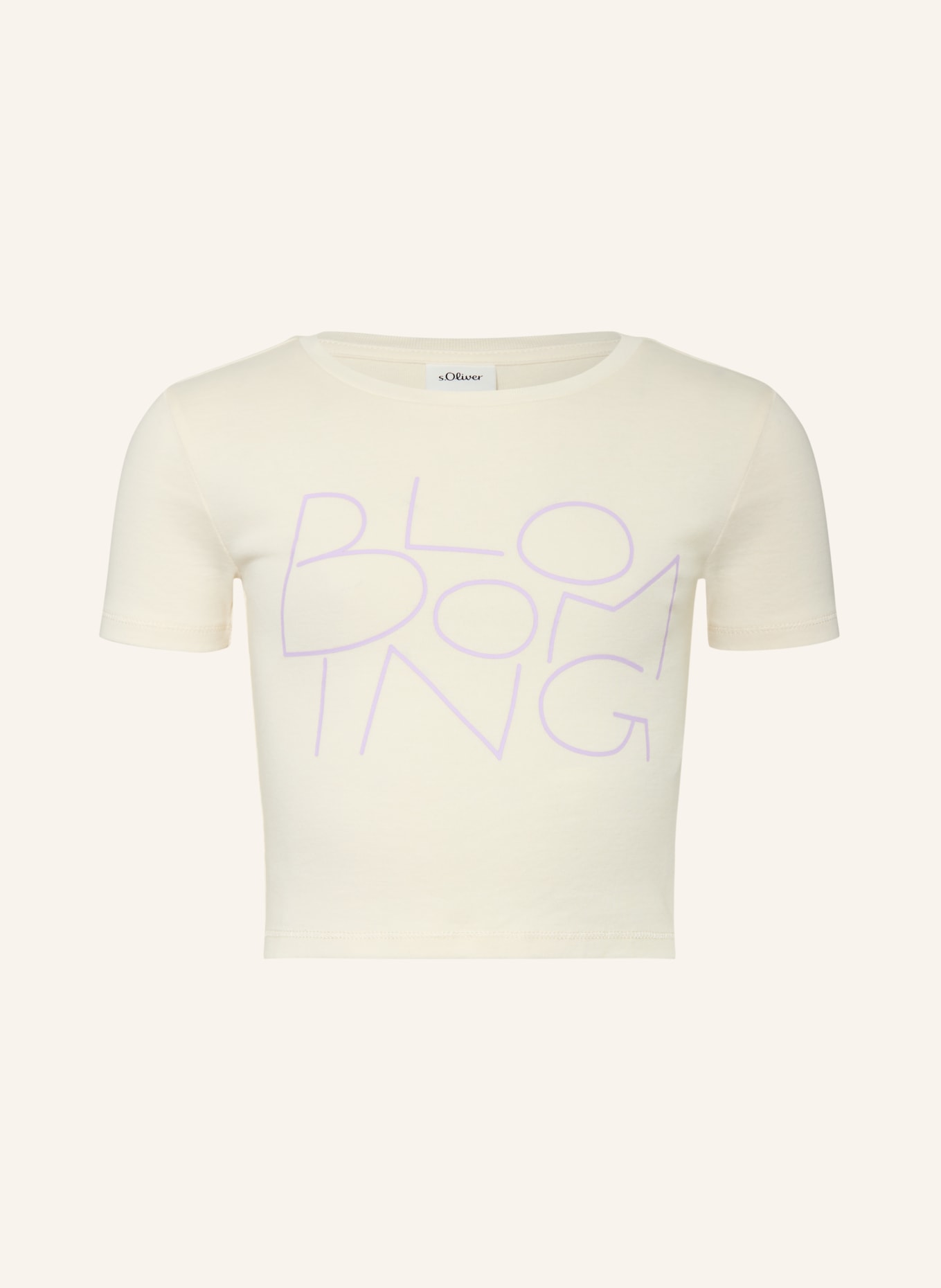 s.Oliver RED T-Shirt: ECRU / HELLLILA