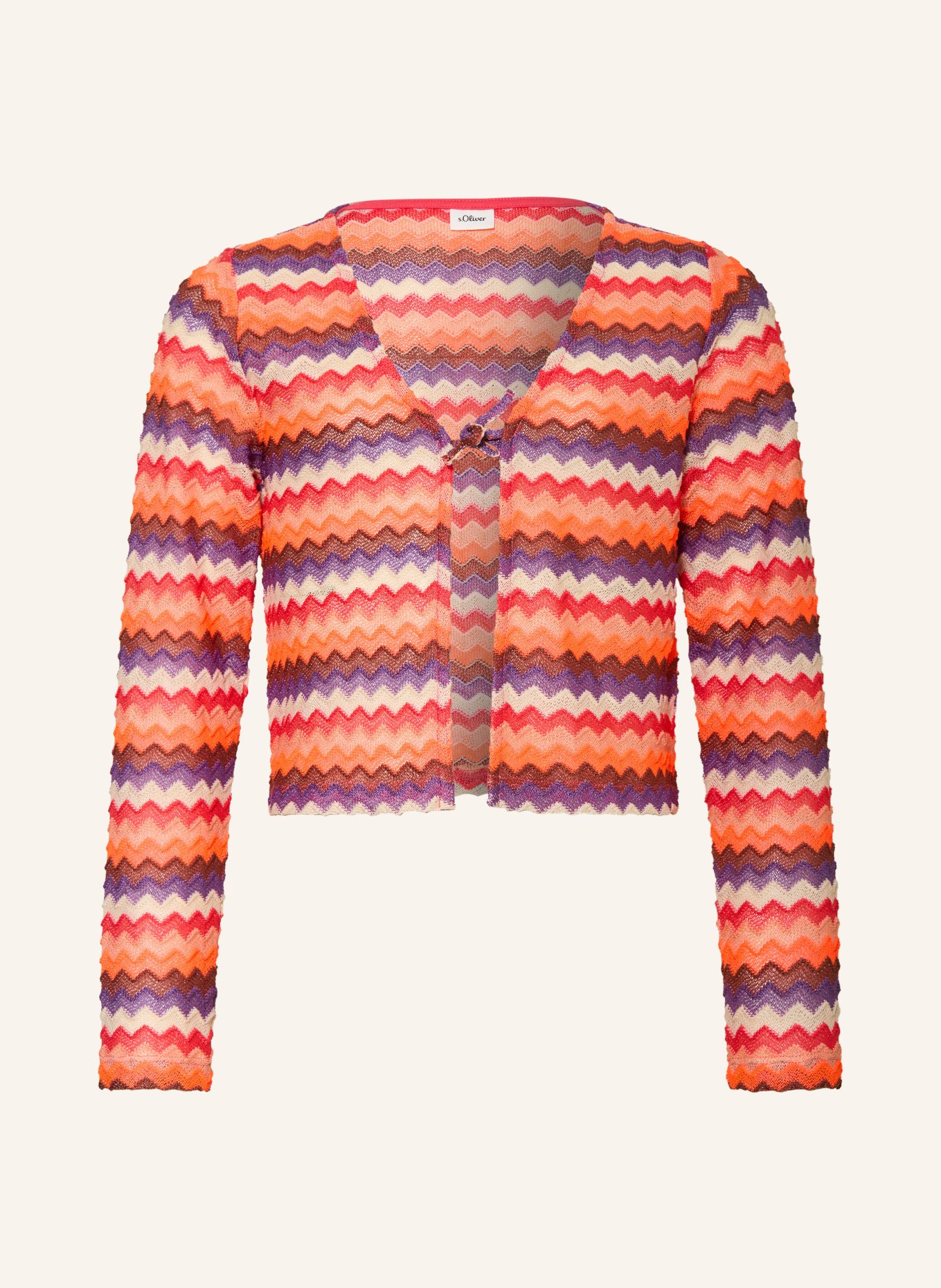 s.Oliver RED Strickhülle: NEONORANGE / ECRU / LILA