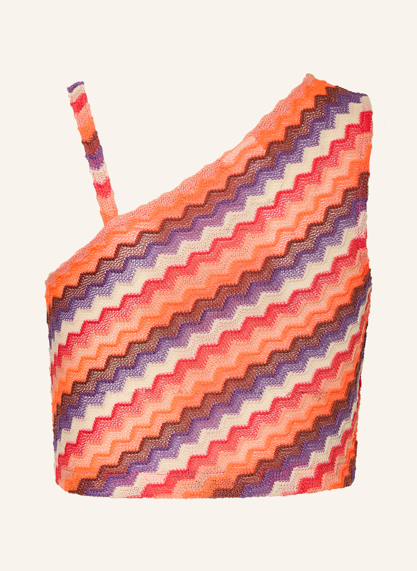 s.Oliver RED Stricktop: NEONORANGE / ECRU / LILA