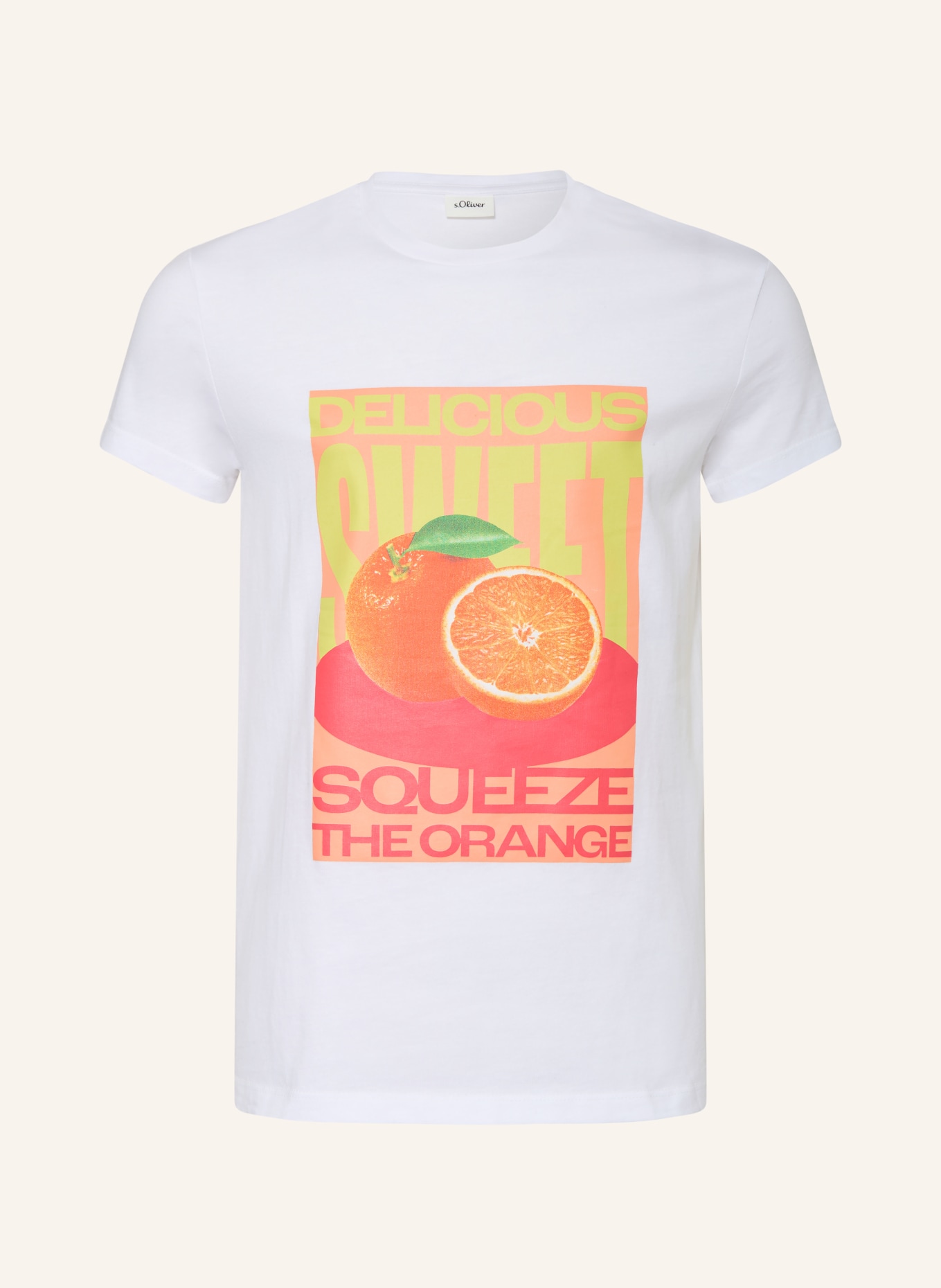 s.Oliver RED T-Shirt: WEISS / ORANGE / GELB