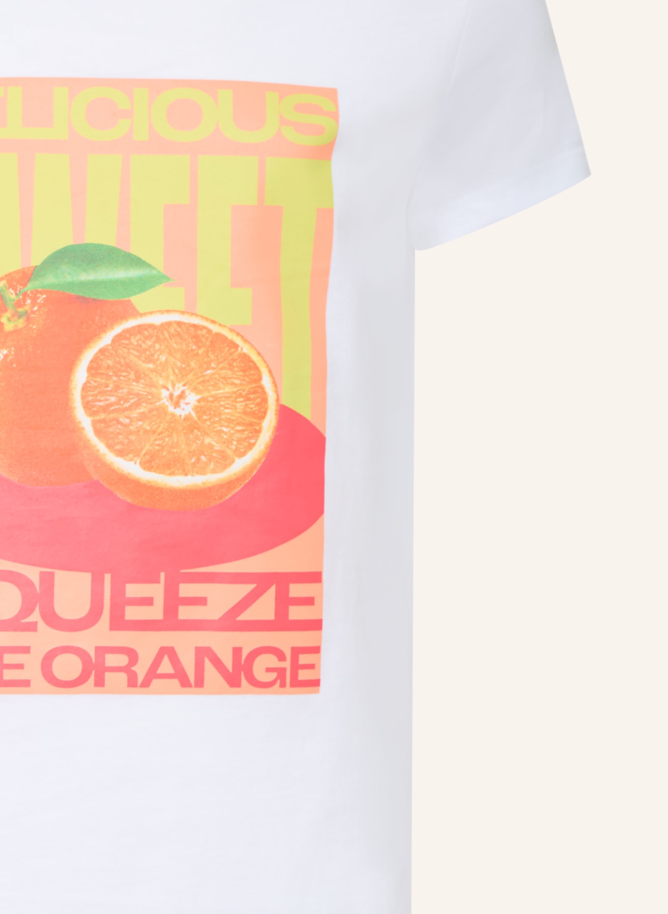 s.Oliver RED T-Shirt: WEISS / ORANGE / GELB