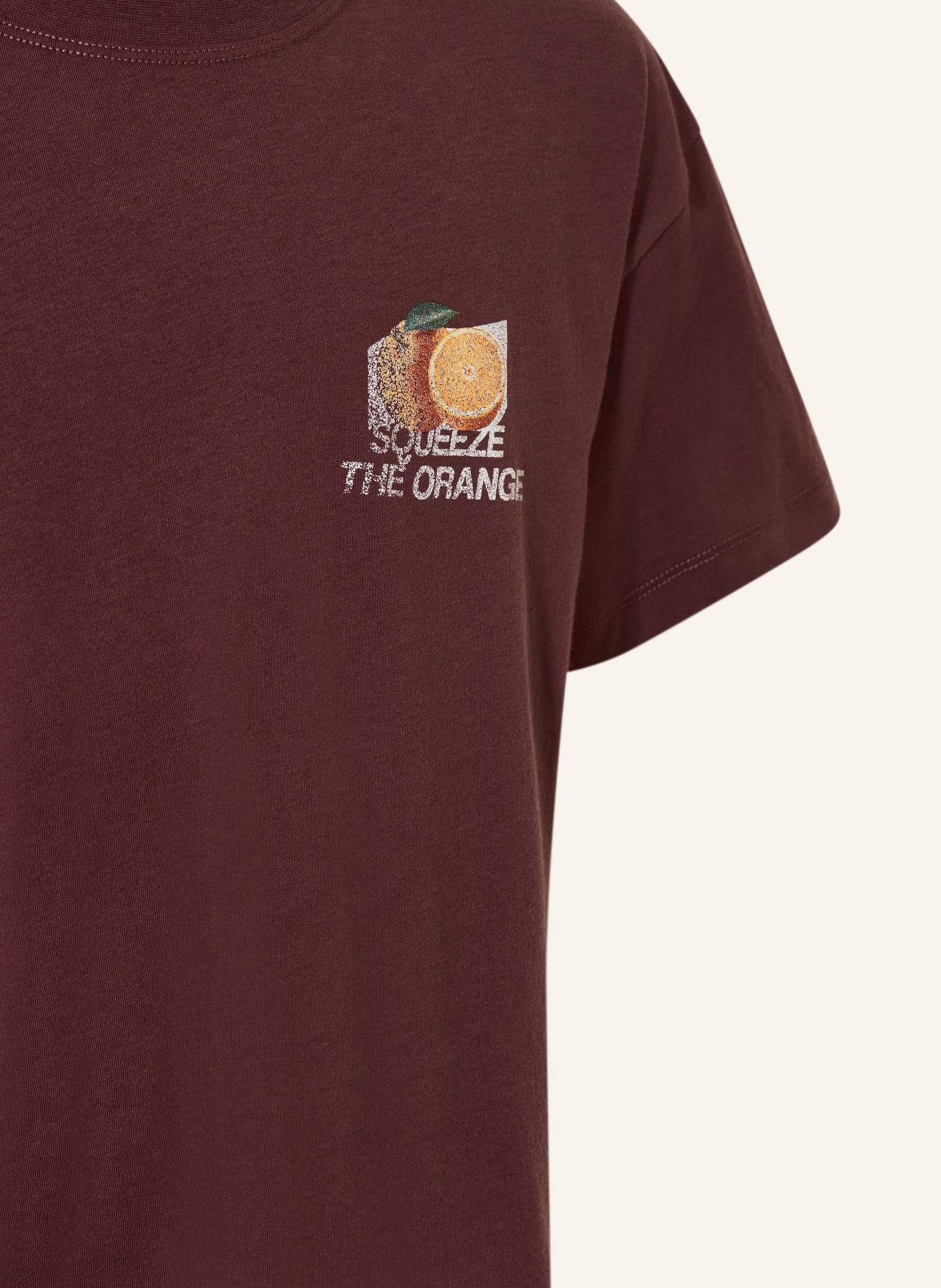 s.Oliver RED T-Shirt: BRAUN / ORANGE / WEISS