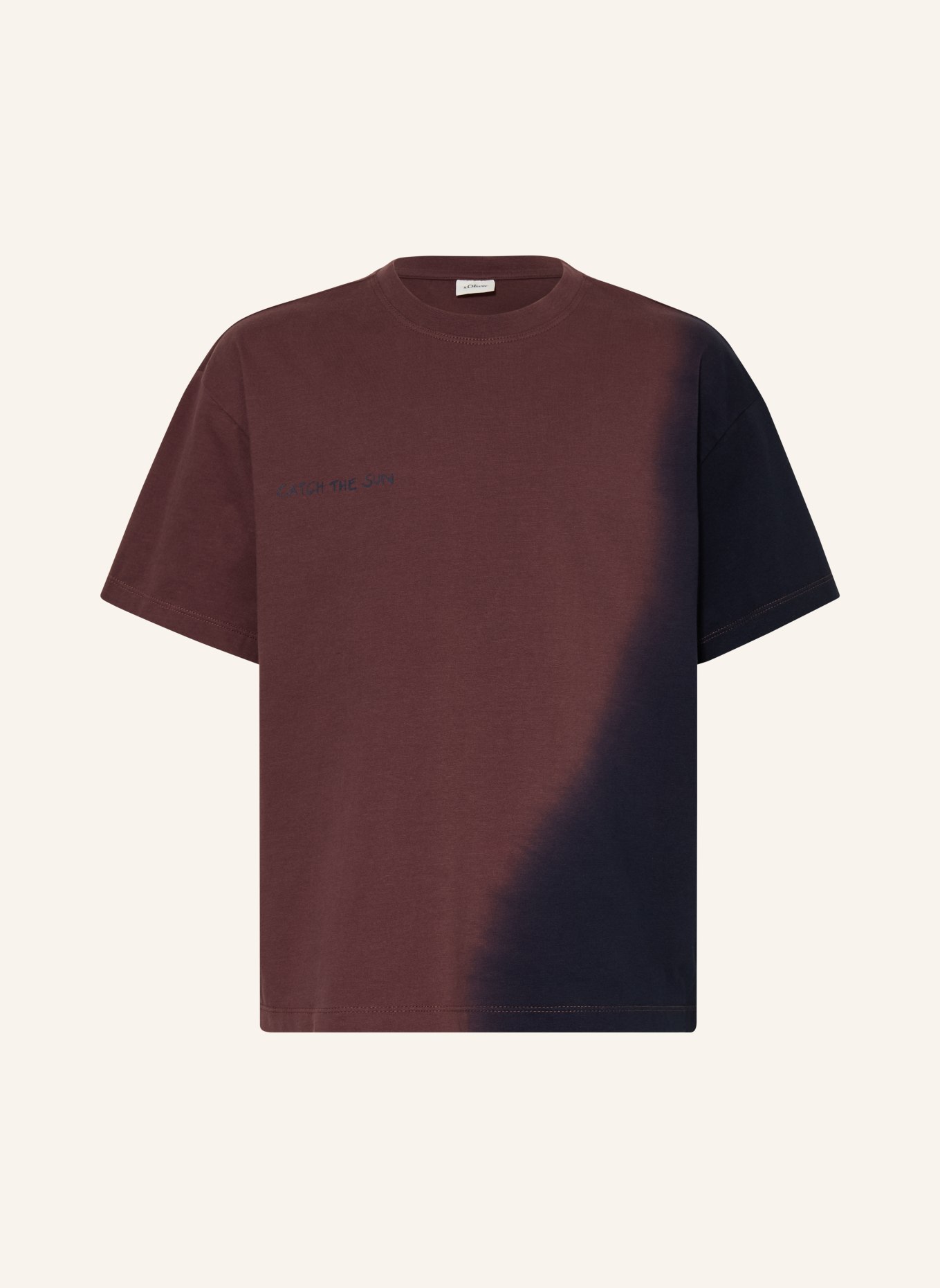 s.Oliver RED T-Shirt: BRAUN / DUNKELBLAU