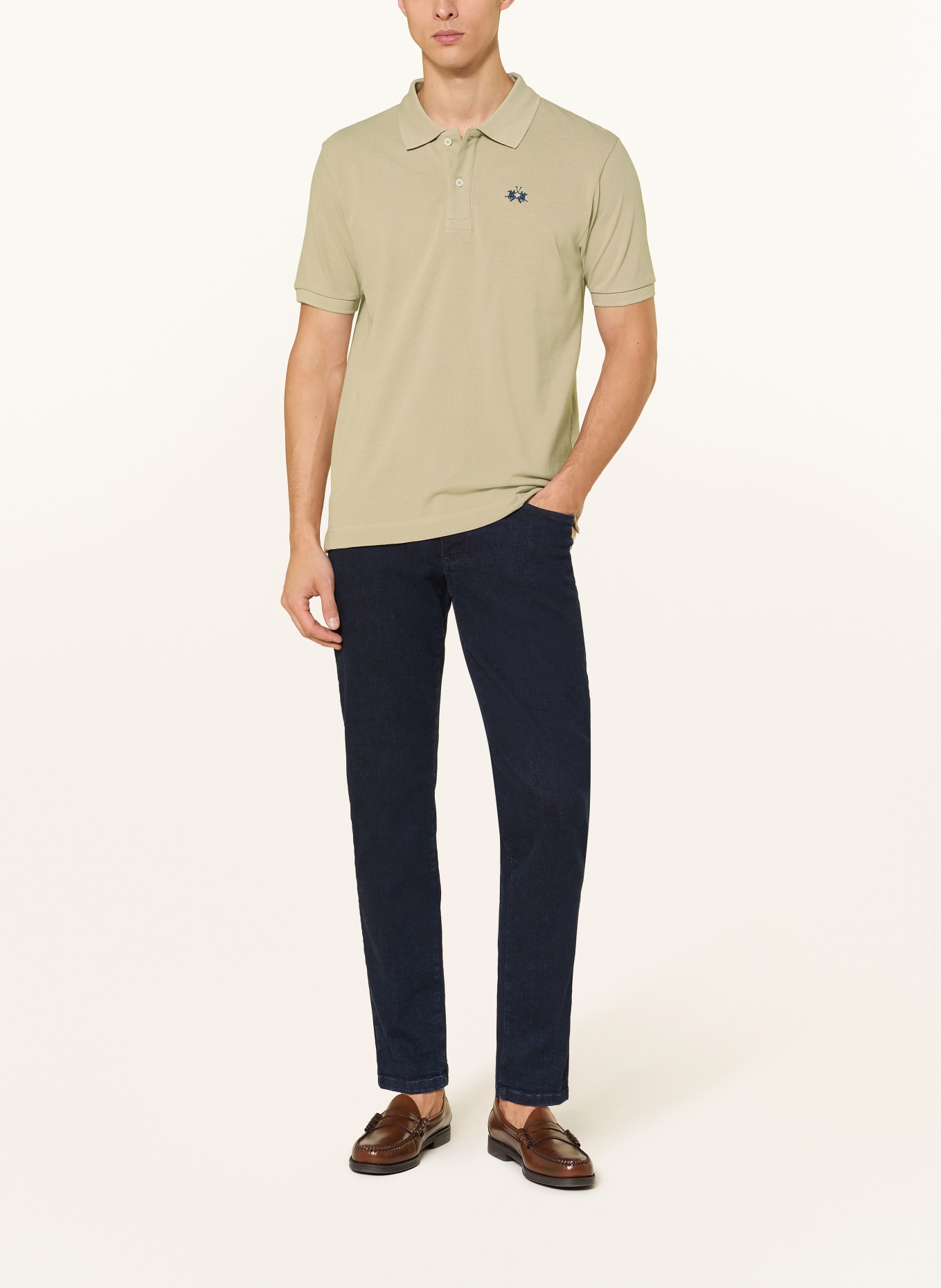LA MARTINA Piqué-Poloshirt Regular Fit: BEIGE