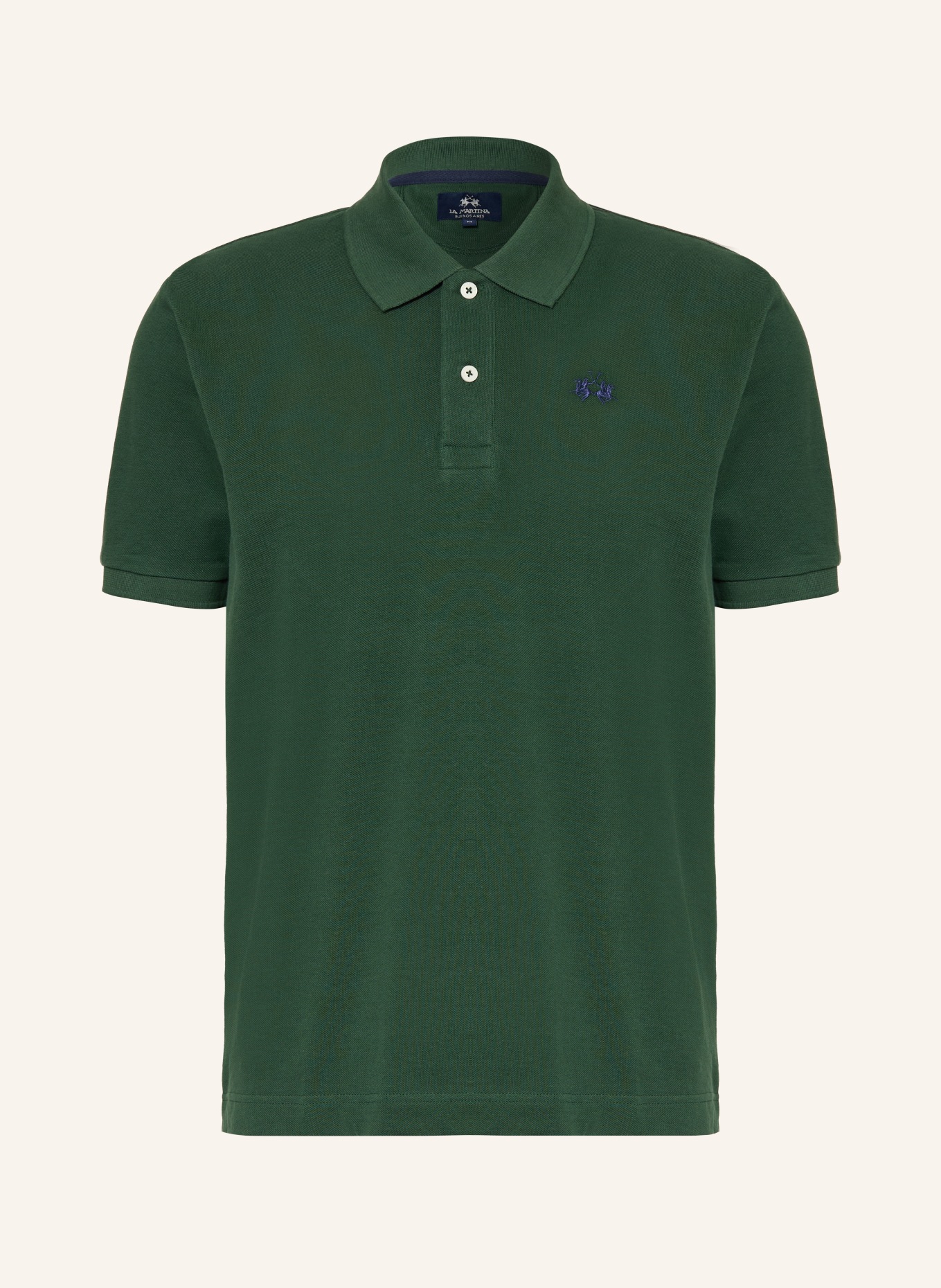 LA MARTINA Piqué polo shirt regular fit: DARK GREEN