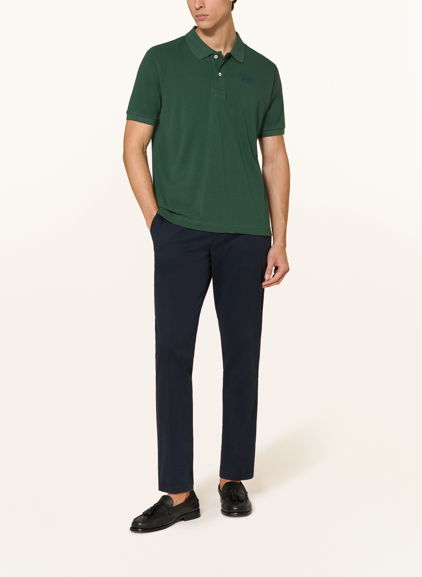 LA MARTINA Piqué polo shirt regular fit: DARK GREEN