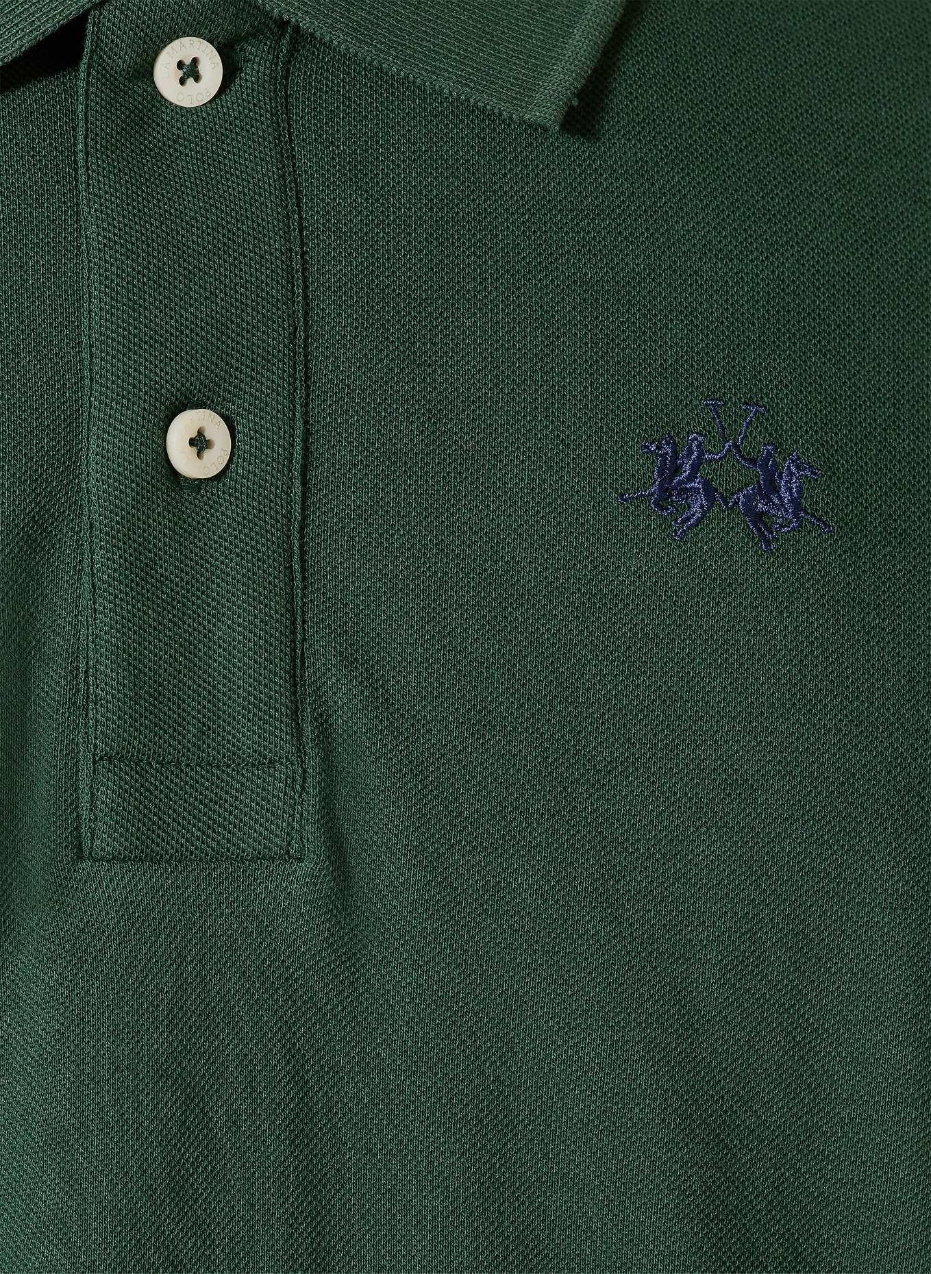 LA MARTINA Piqué polo shirt regular fit: DARK GREEN