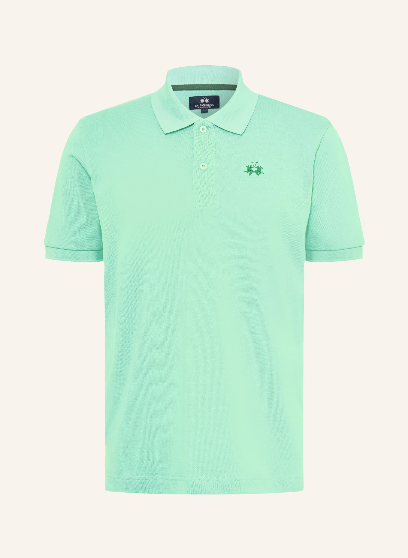LA MARTINA Piqué polo shirt regular fit: GREEN