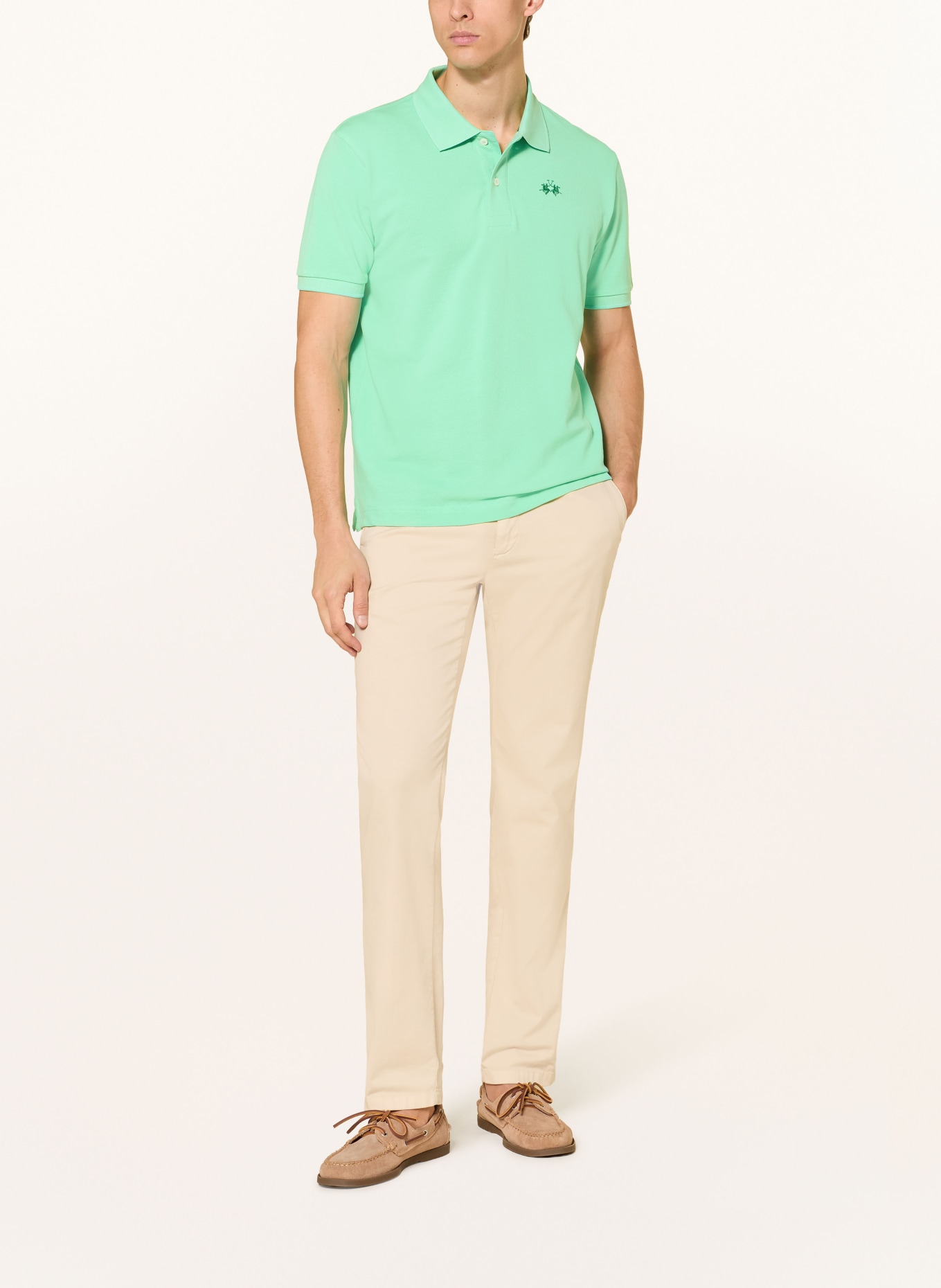 LA MARTINA Piqué polo shirt regular fit: GREEN