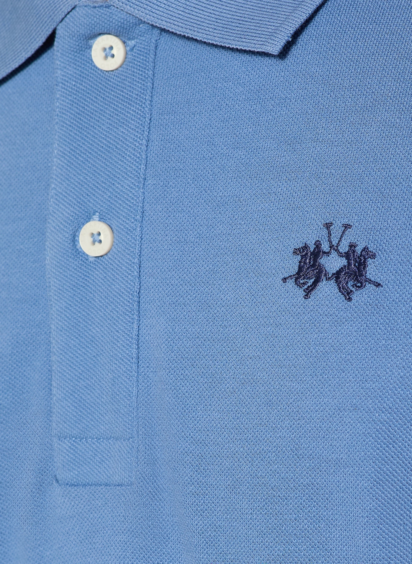 LA MARTINA Piqué polo shirt regular fit: LIGHT BLUE