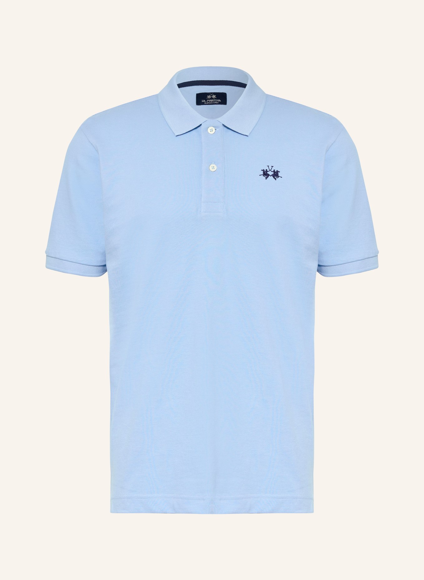 LA MARTINA Piqué polo shirt regular fit: LIGHT BLUE