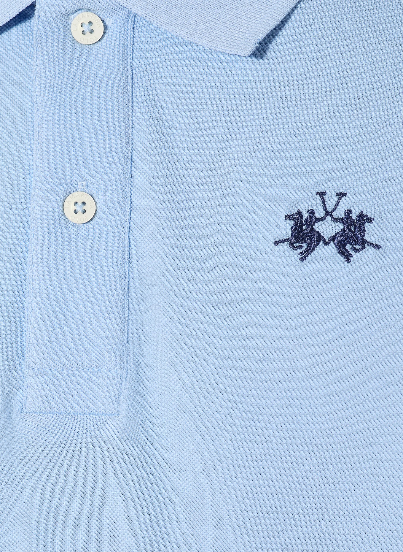 LA MARTINA Piqué polo shirt regular fit: LIGHT BLUE