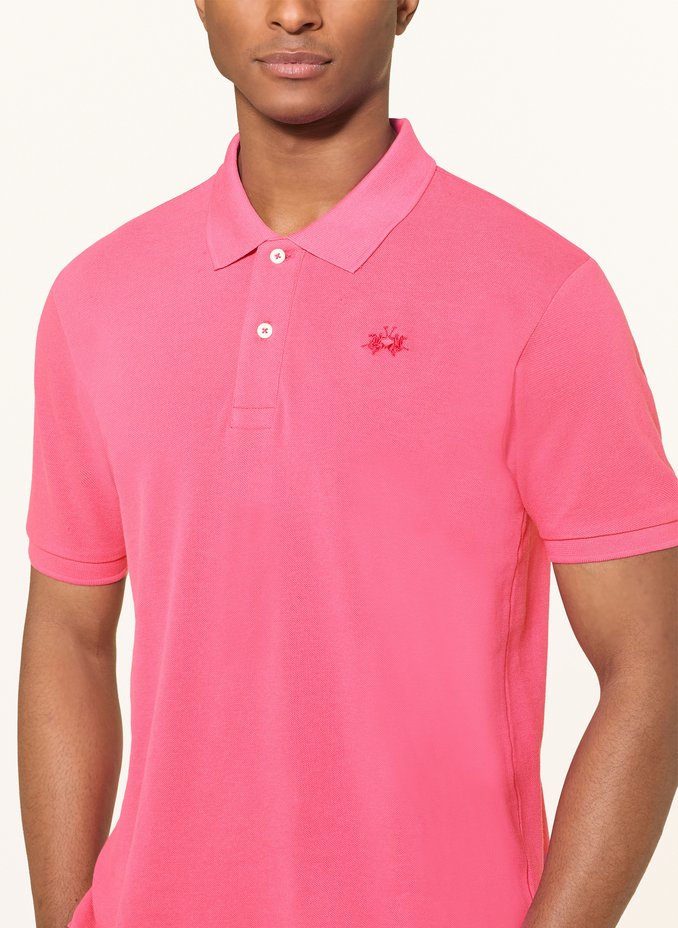 LA MARTINA Piqué-Poloshirt Regular Fit: PINK