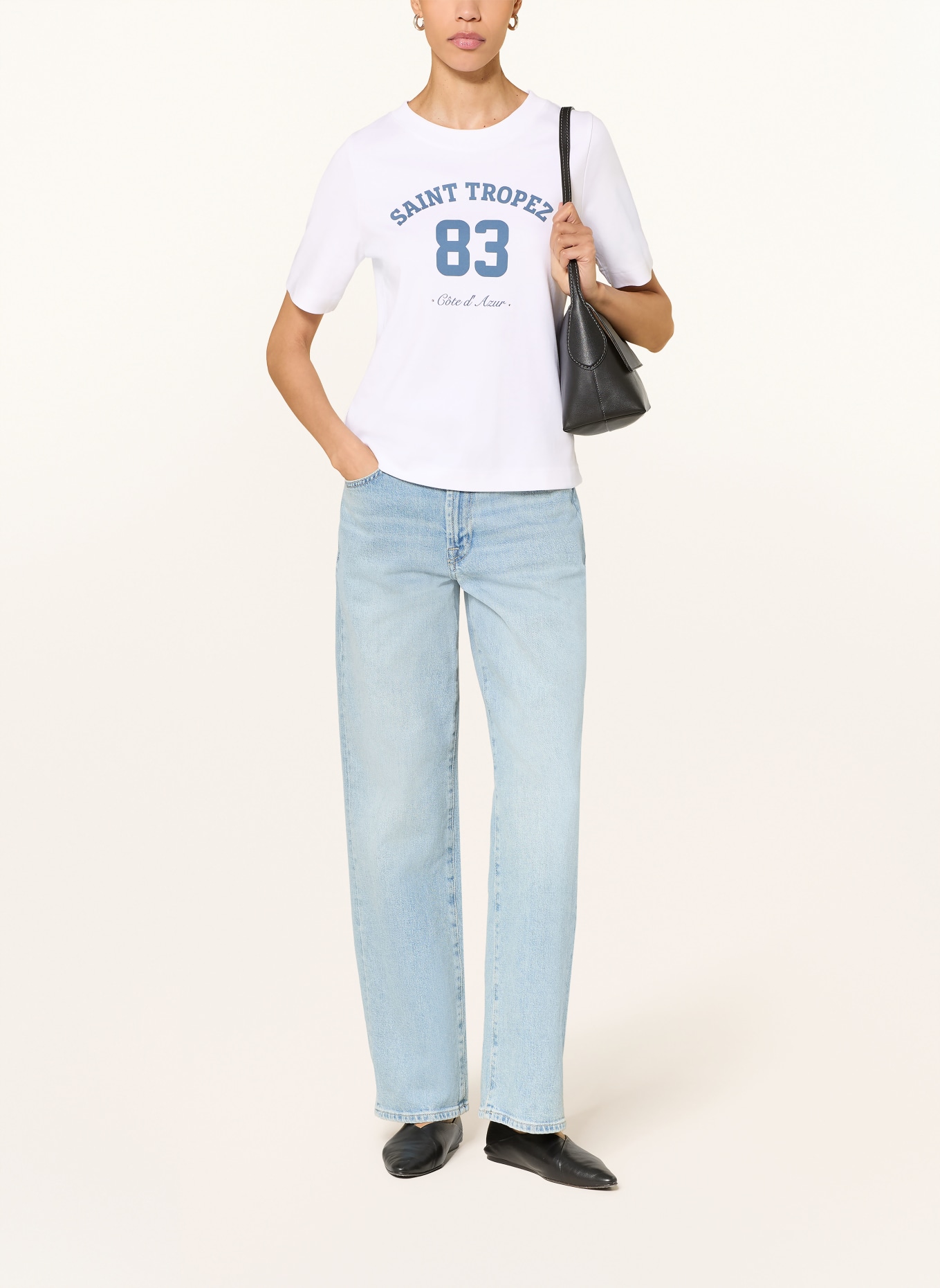 lilienfels T-shirt with gemstones: WHITE