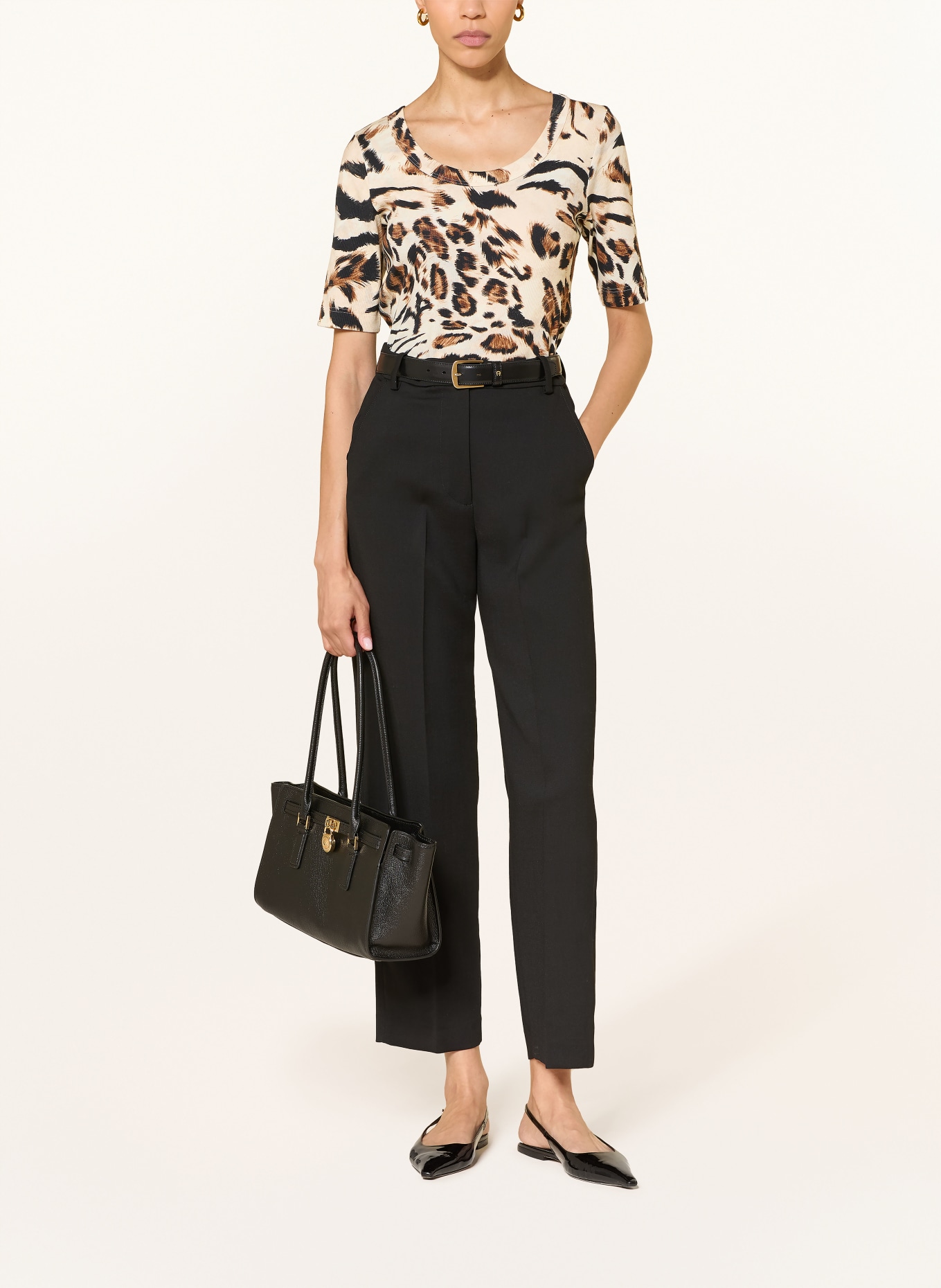 lilienfels T-Shirt: BEIGE / BRAUN / SCHWARZ