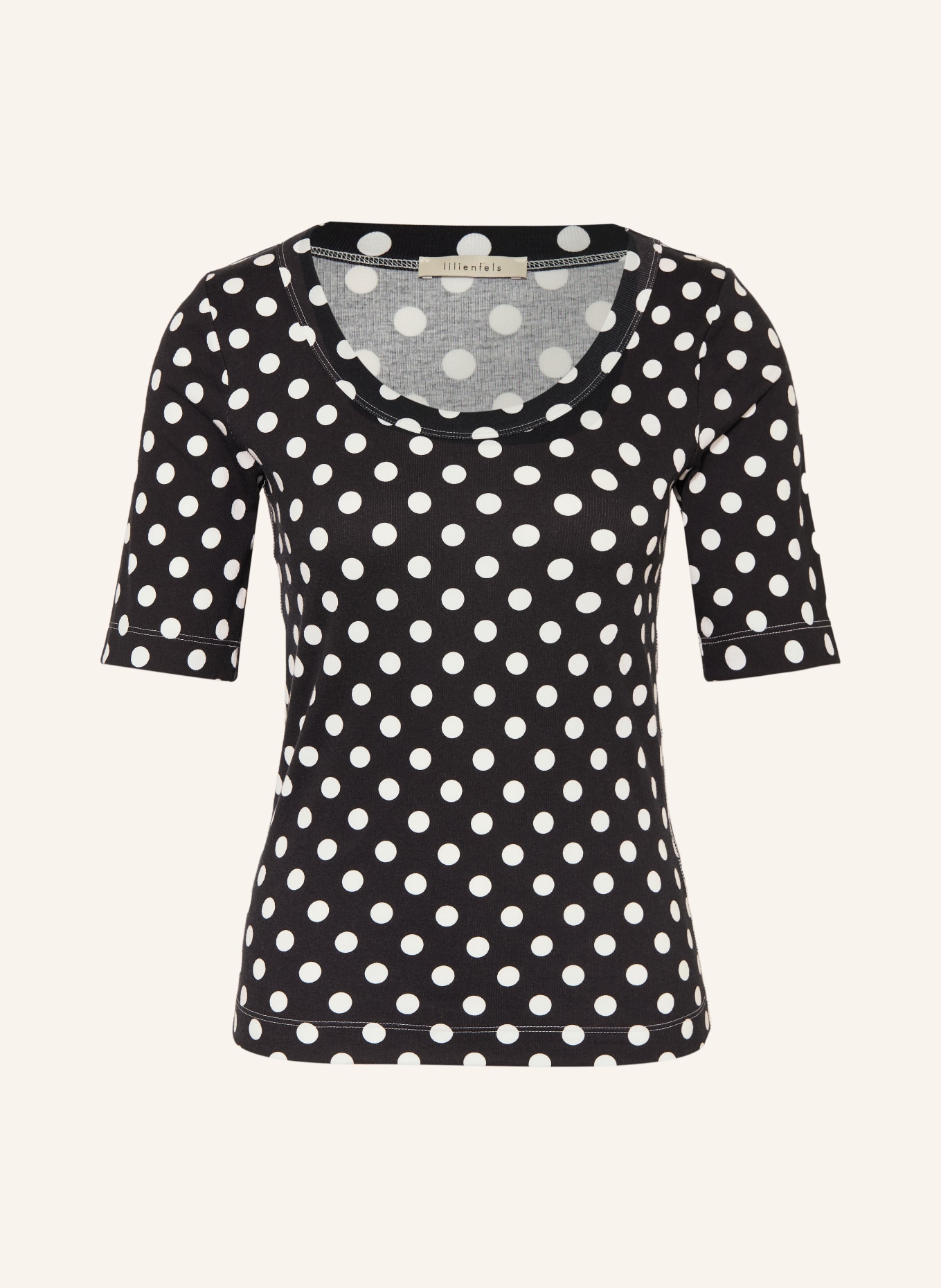 lilienfels tričko: ČERNÁ / BÍLÁ