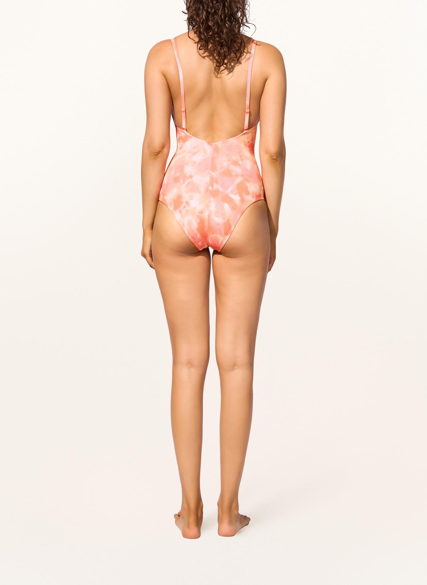 watercult Badeanzug SUNHAZE DREAMS mit Cut-out: HELLROT / CREME / HELLORANGE