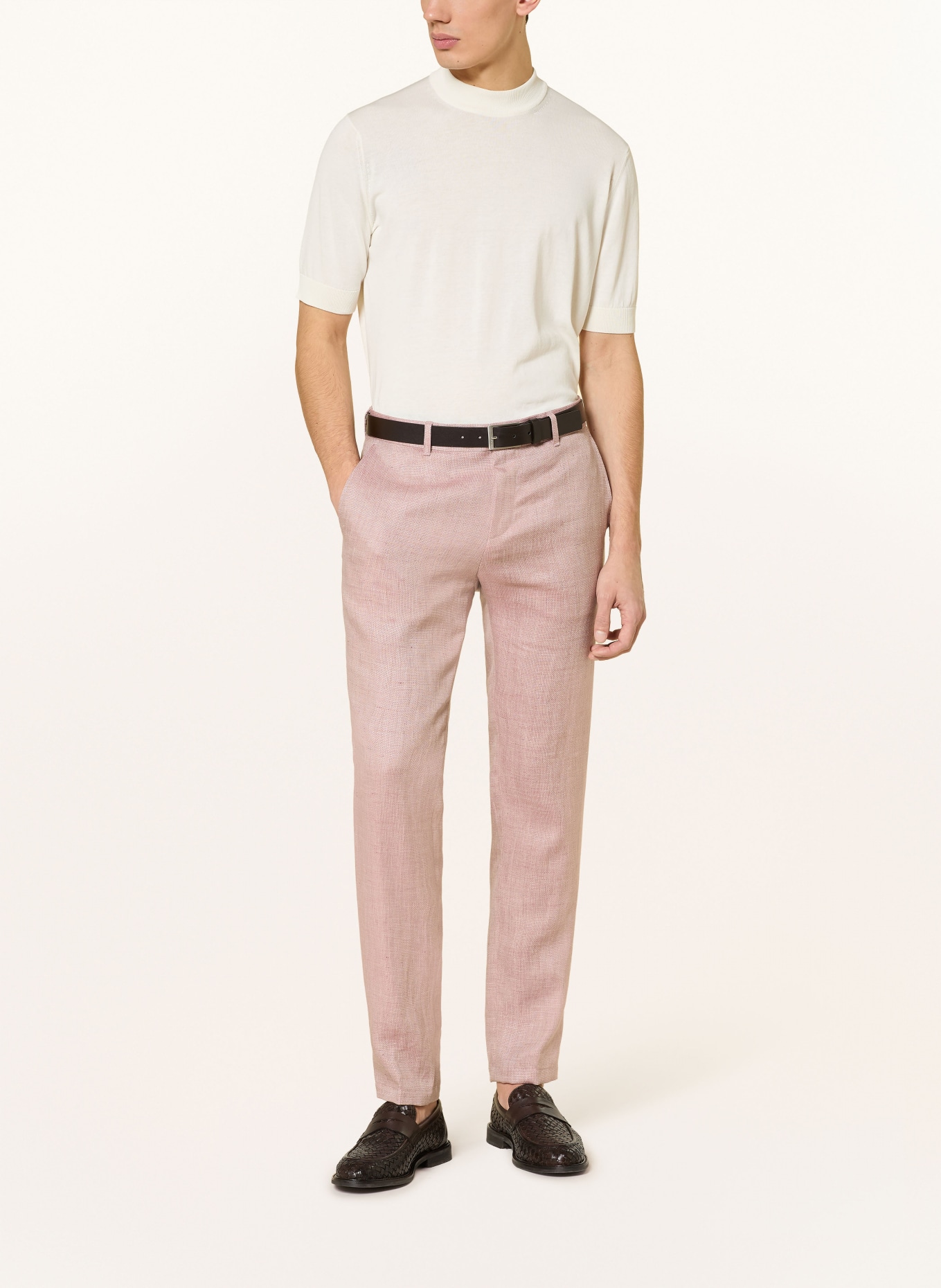 BOSS Oblekové kalhoty GENIUS Slim Fit: 686 LIGHT/PASTEL PINK