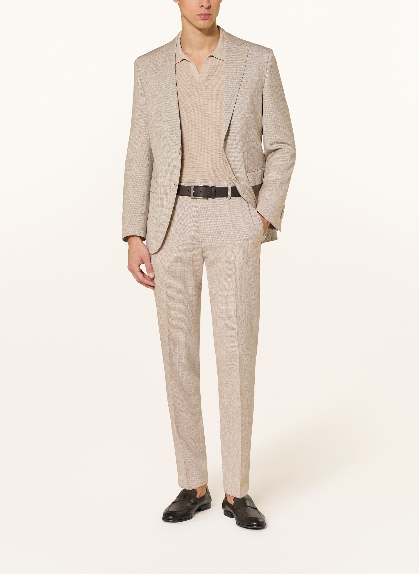 BOSS Spodnie garniturowe LENON Regular Fit: 286 OPEN BEIGE