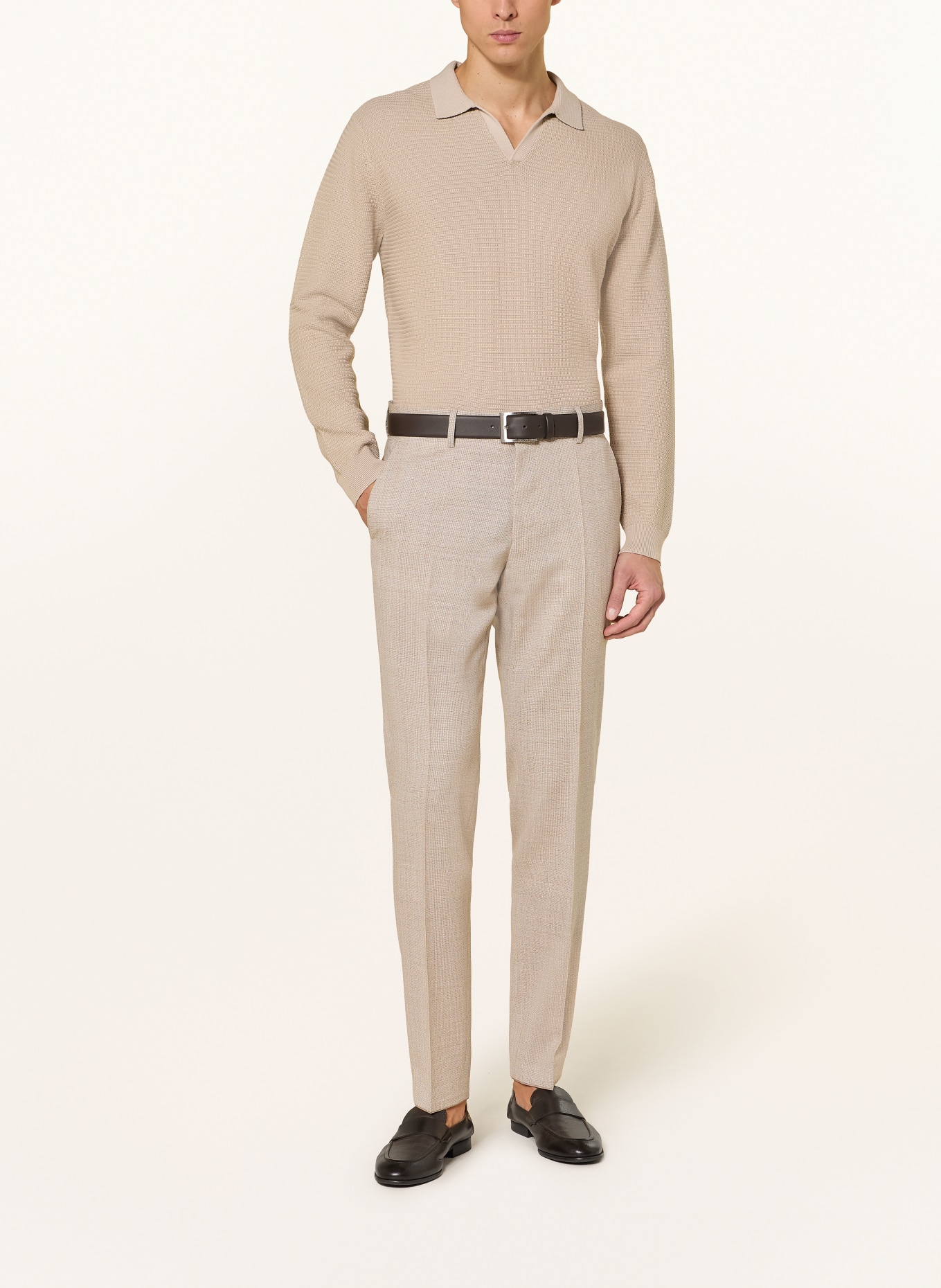 BOSS Spodnie garniturowe LENON Regular Fit: 286 OPEN BEIGE