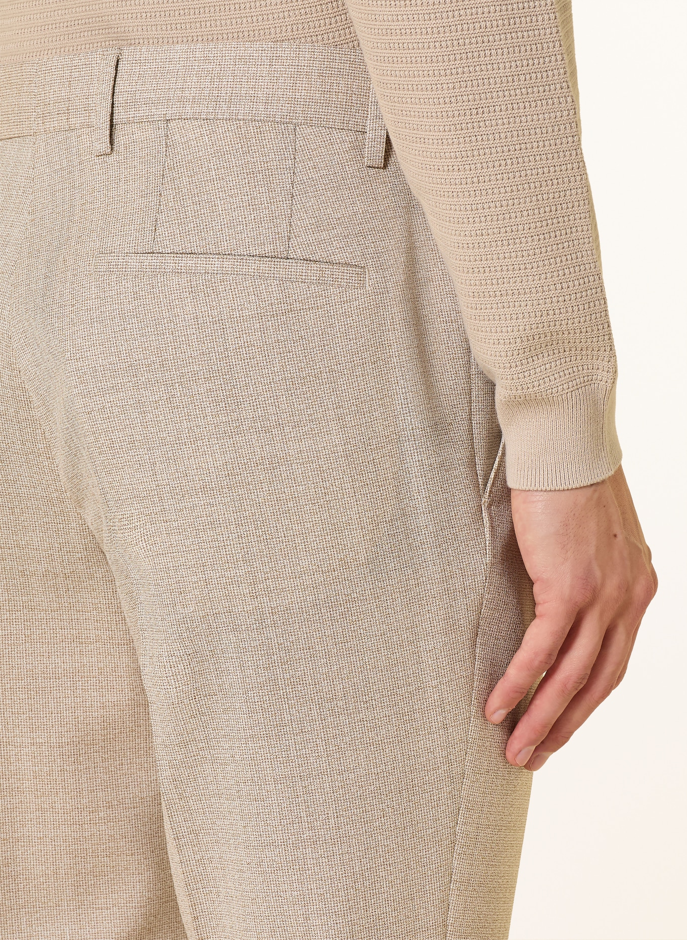 BOSS Spodnie garniturowe LENON Regular Fit: 286 OPEN BEIGE