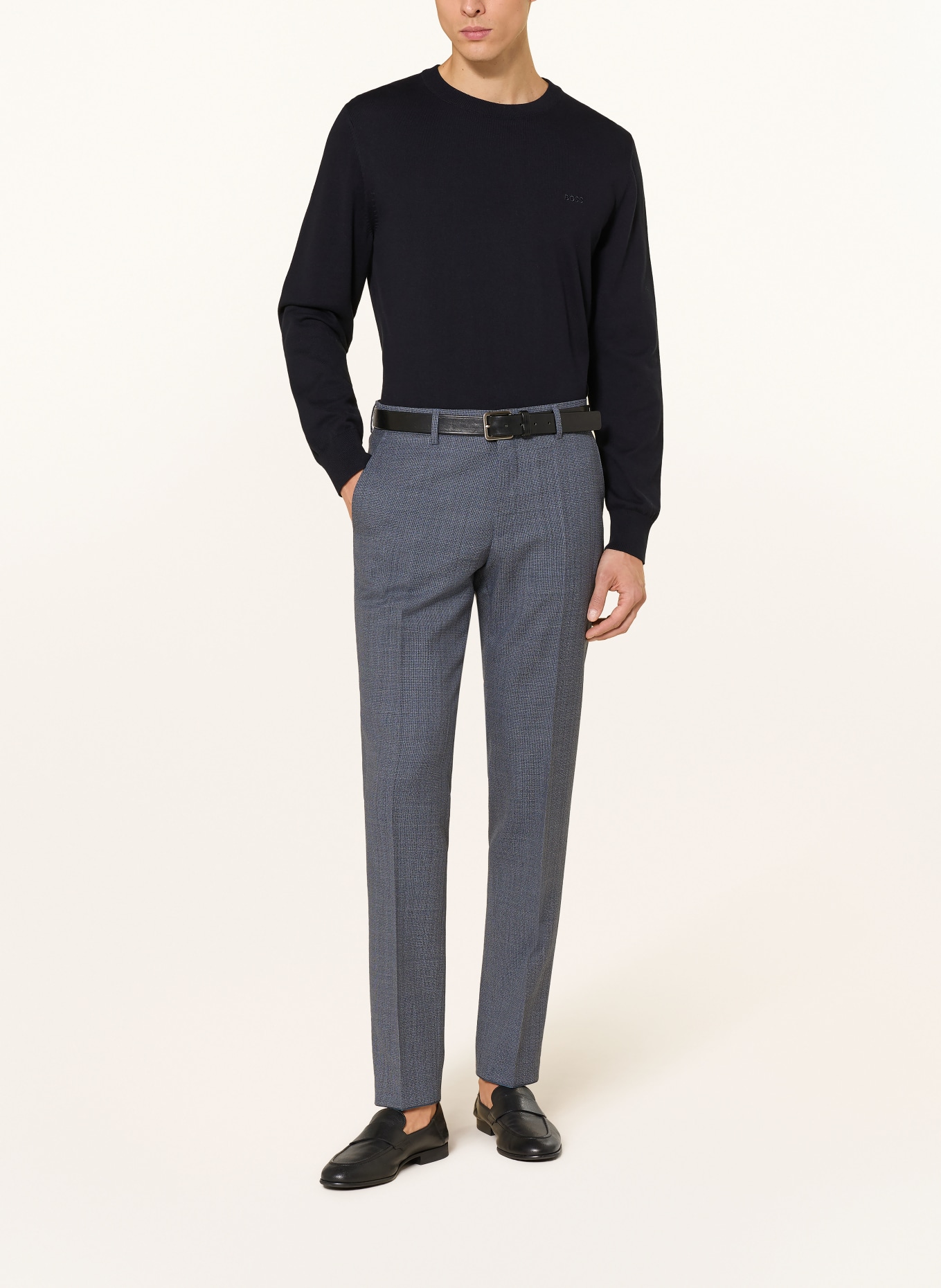 BOSS Anzughose LENON Regular Fit: 466 OPEN BLUE