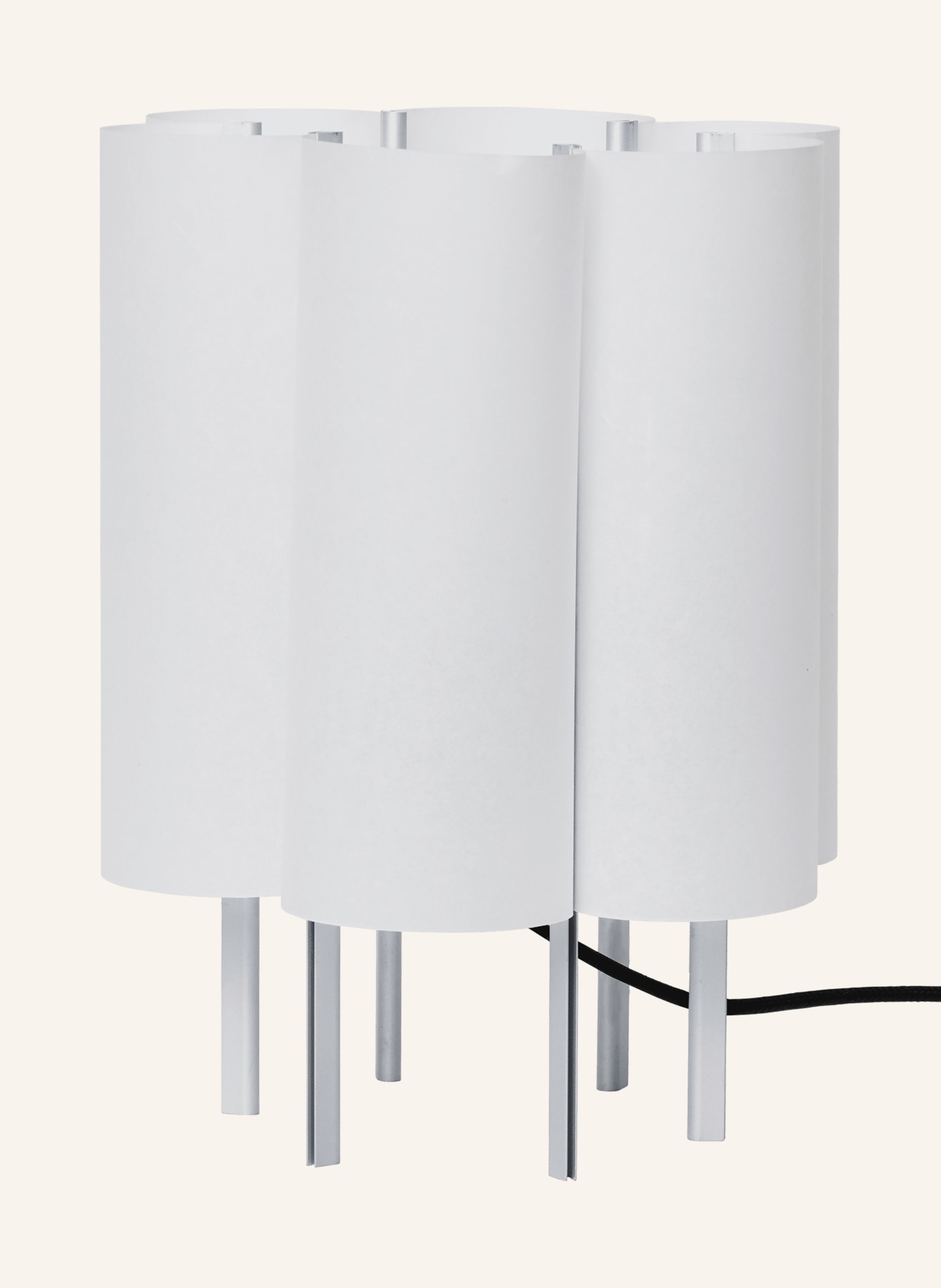 Ferm LIVING Tischleuchte BOE: SILBER / WEISS