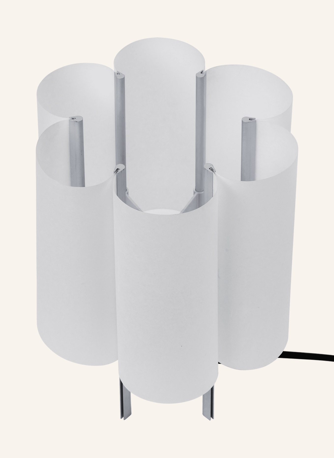 Ferm LIVING Tischleuchte BOE: SILBER / WEISS