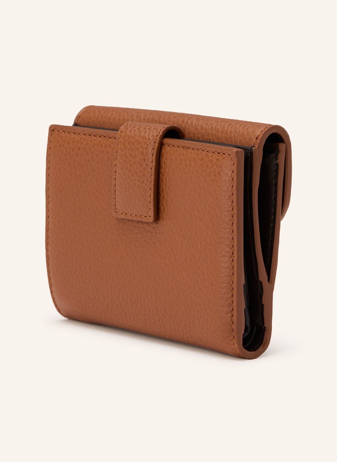 FERRAGAMO GANCIO wallet: COGNAC / GOLD