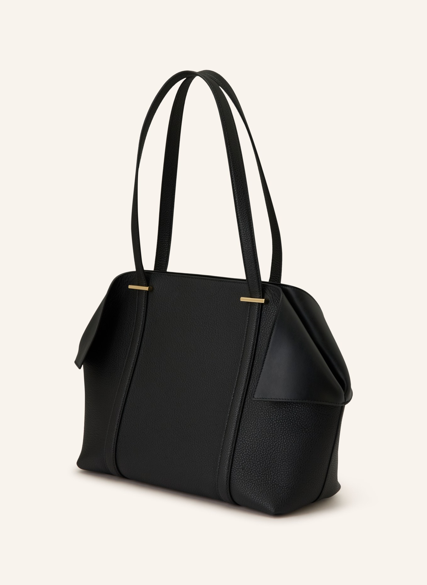 FERRAGAMO Shopper THE SCARF GRAINY: SCHWARZ / SILBER