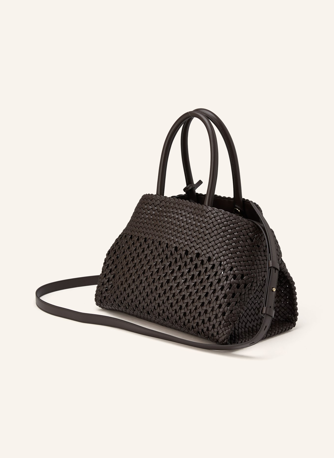 FERRAGAMO Sac à main HUG: MARRON FONCÉ / OR