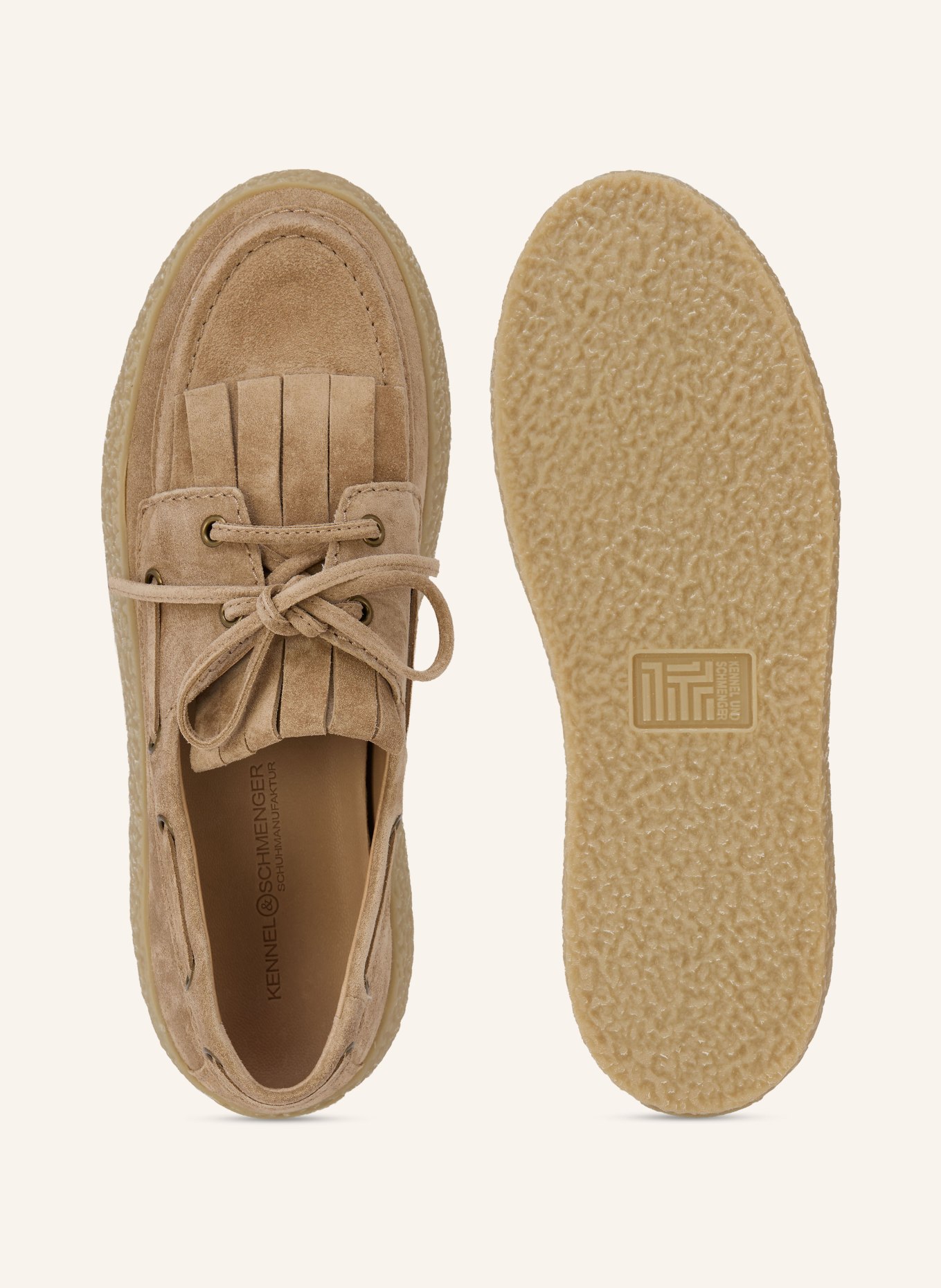KENNEL & SCHMENGER PIT boat shoes: TAUPE