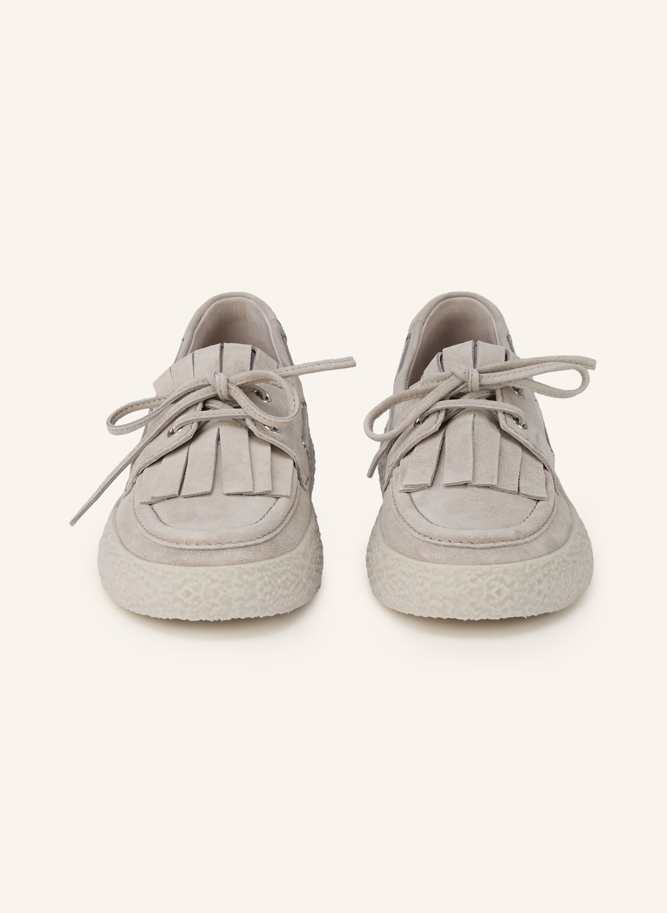 KENNEL & SCHMENGER PIT boat shoes: LIGHT GRAY