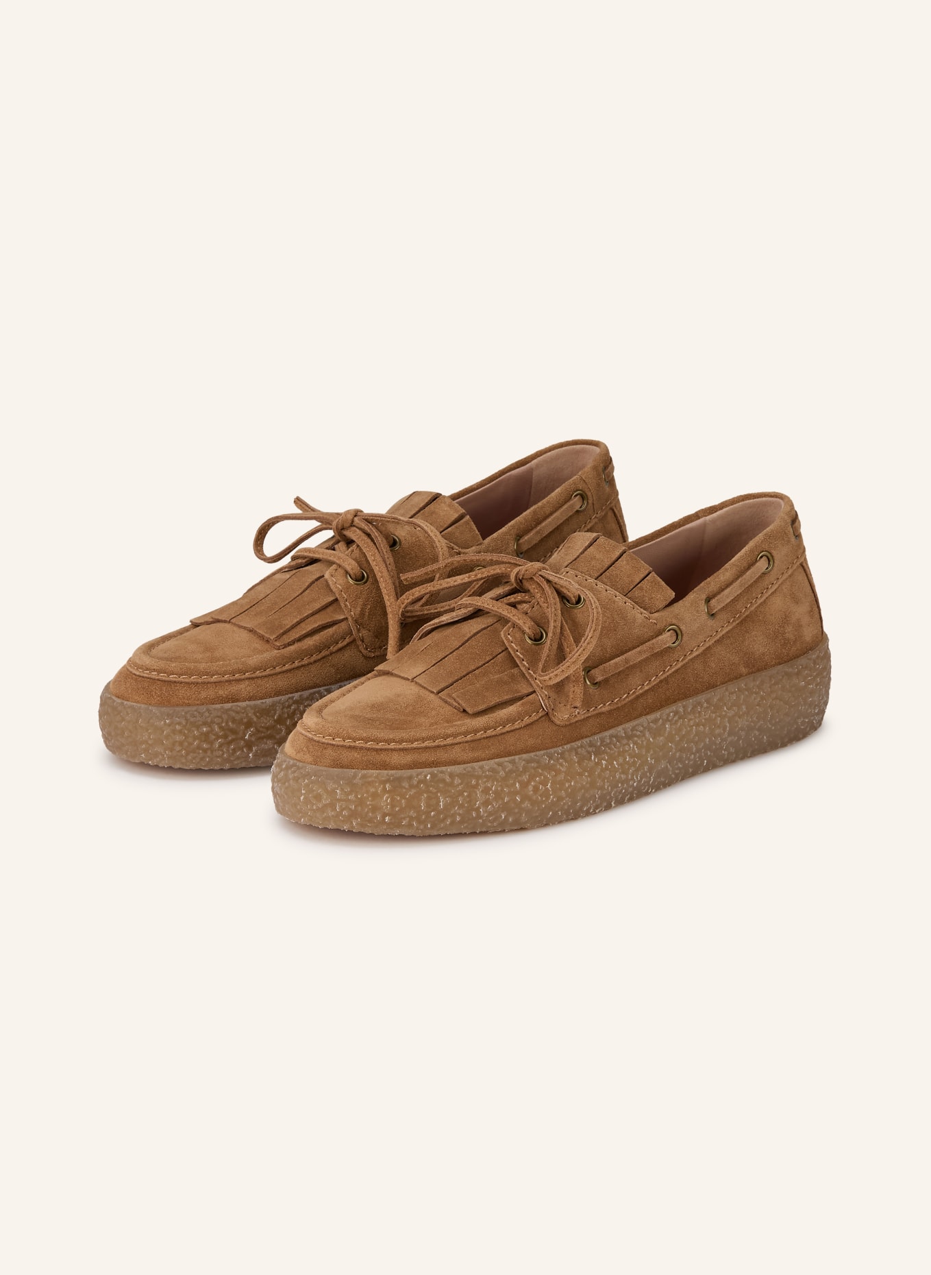 KENNEL & SCHMENGER PIT boat shoes: CAMEL