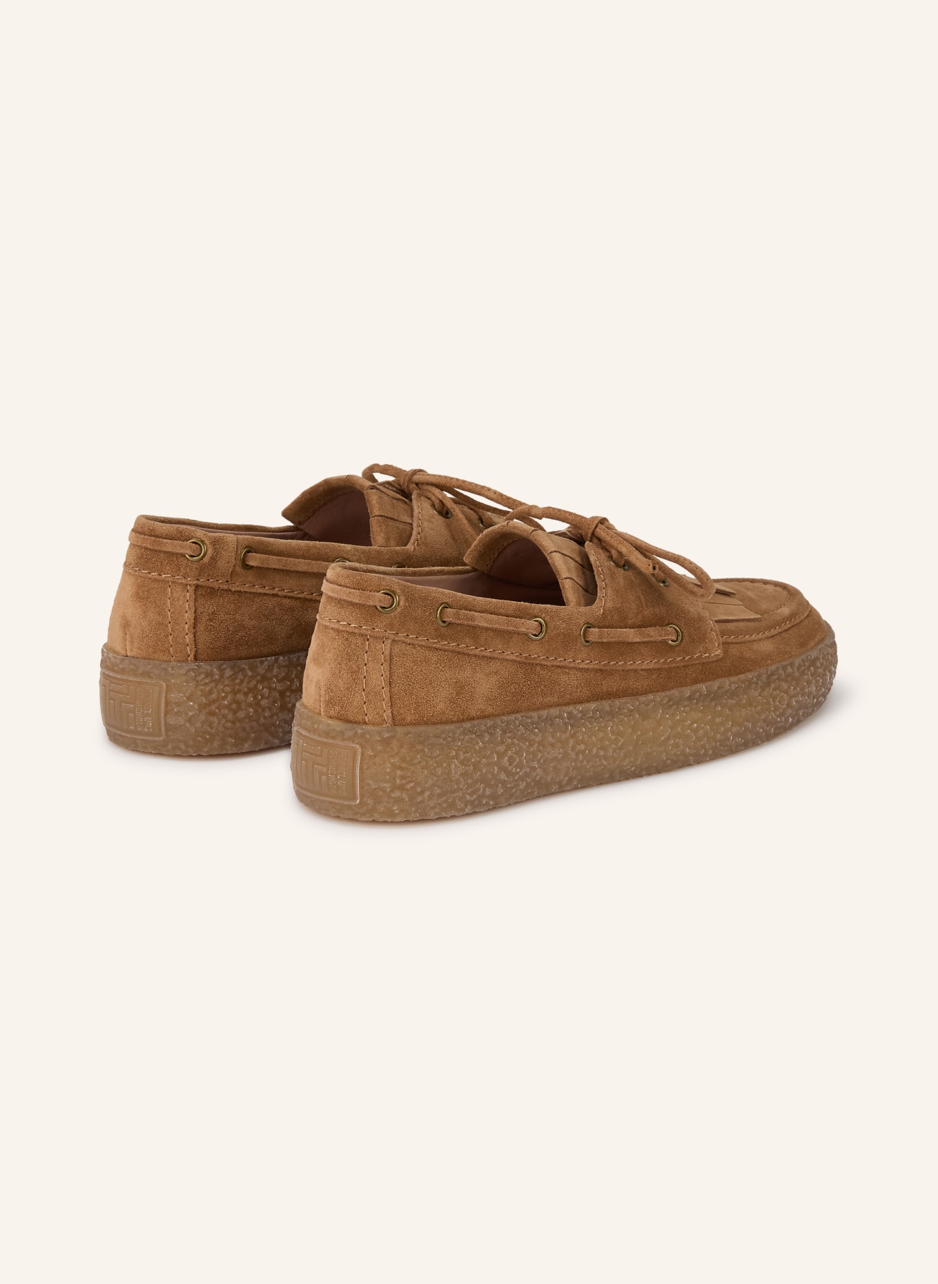 KENNEL & SCHMENGER PIT boat shoes: CAMEL