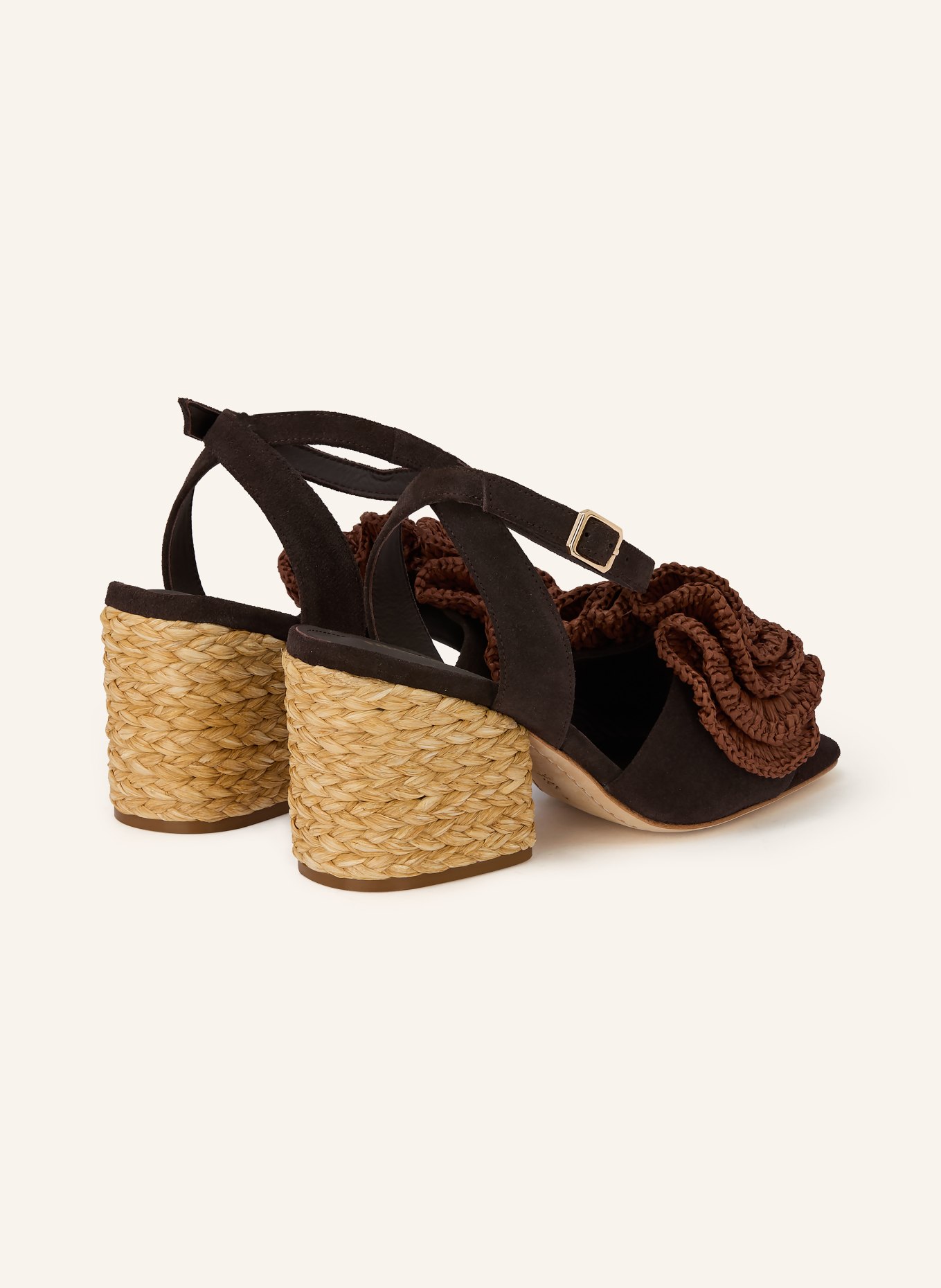 PALOMA BARCELÓ TERESSA sandals: DARK BROWN / BROWN