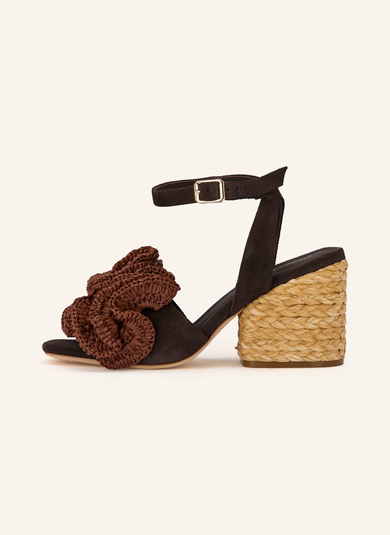 PALOMA BARCELÓ TERESSA sandals: DARK BROWN / BROWN