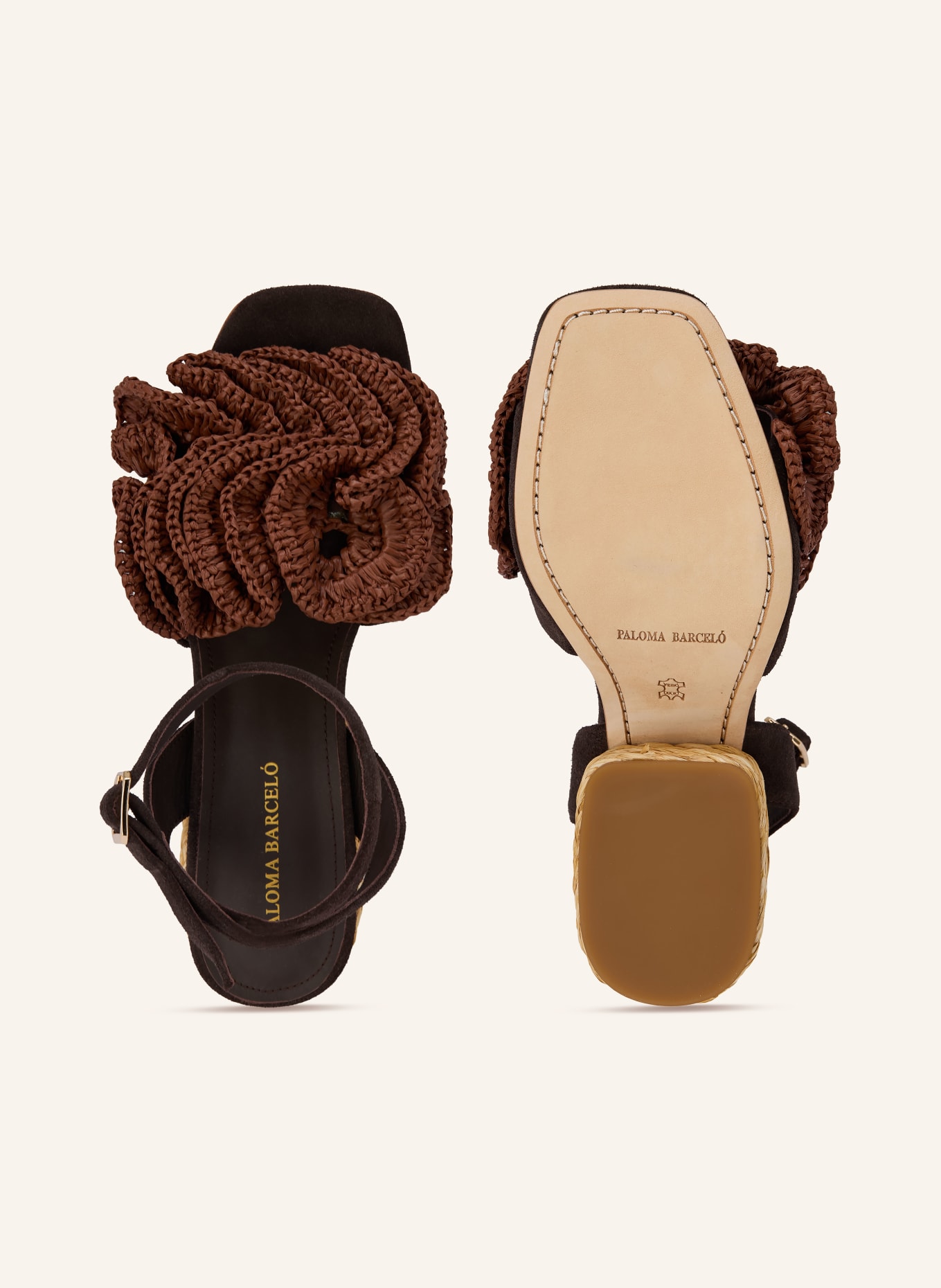 PALOMA BARCELÓ TERESSA sandals: DARK BROWN / BROWN