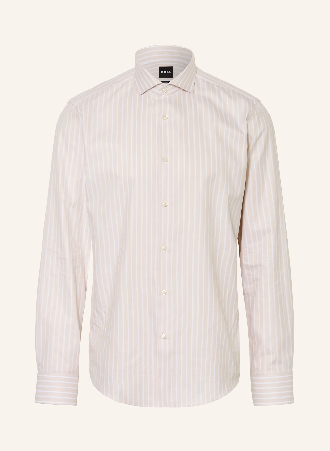 BOSS Hemd JOE Regular Fit: BEIGE / WEISS