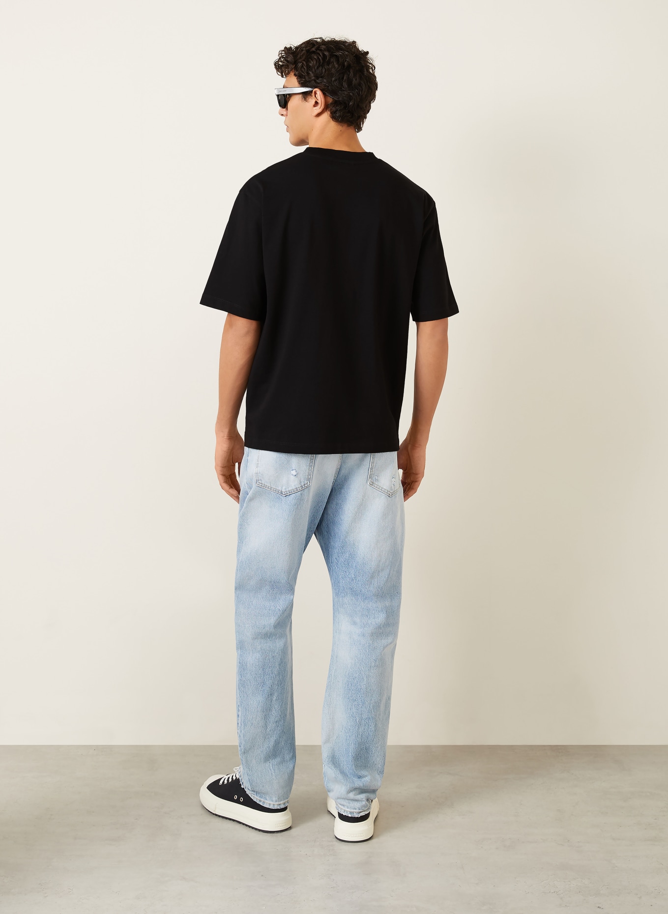 DSQUARED2 koszulka: CZARNY / CIEMNOCZERWONY / BIAŁY