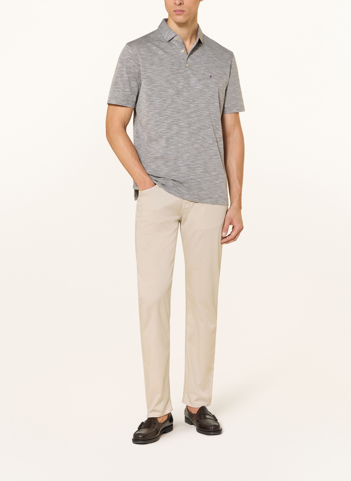 RAGMAN jersey polo shirt: GRAY