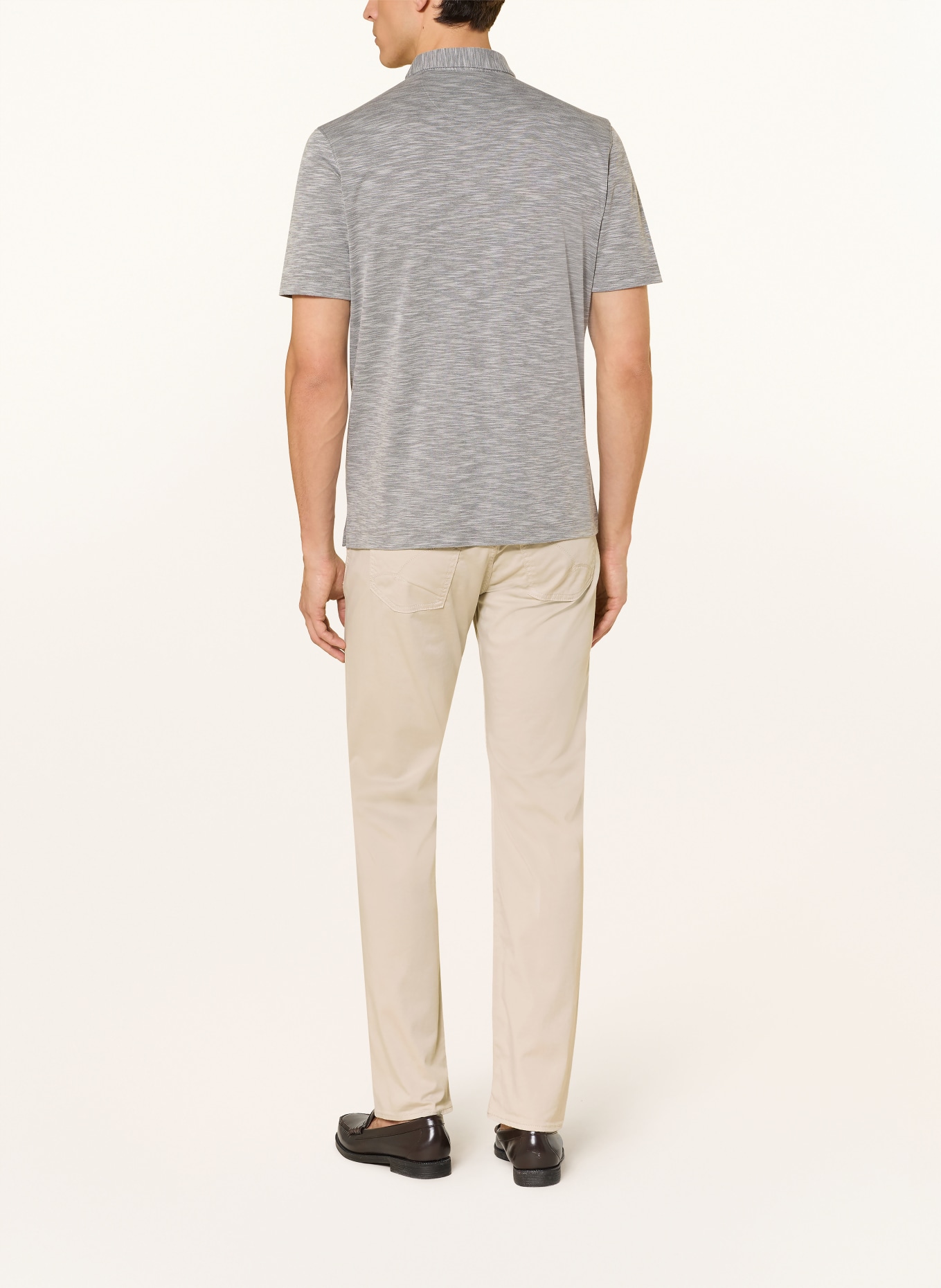 RAGMAN jersey polo shirt: GRAY