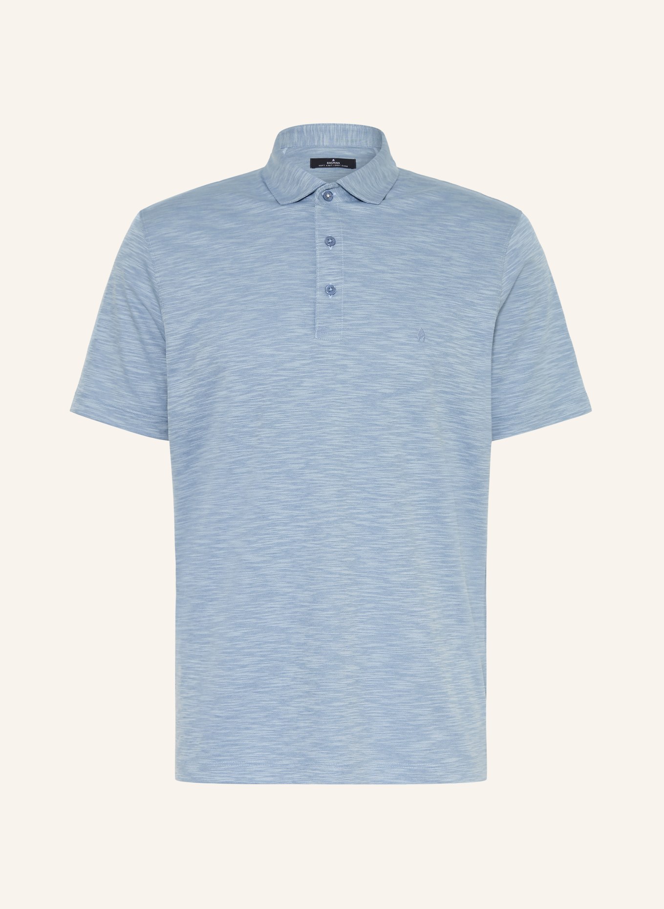 RAGMAN Jersey-Poloshirt: HELLBLAU