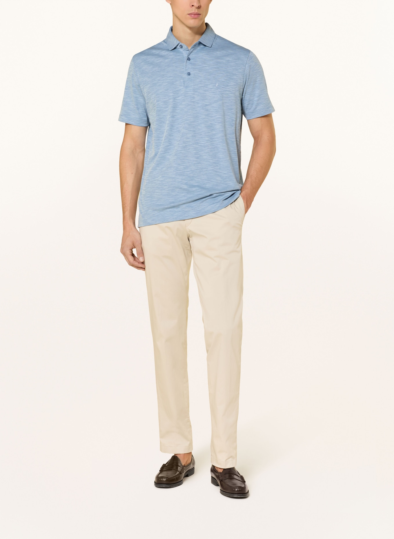 RAGMAN Jersey-Poloshirt: HELLBLAU