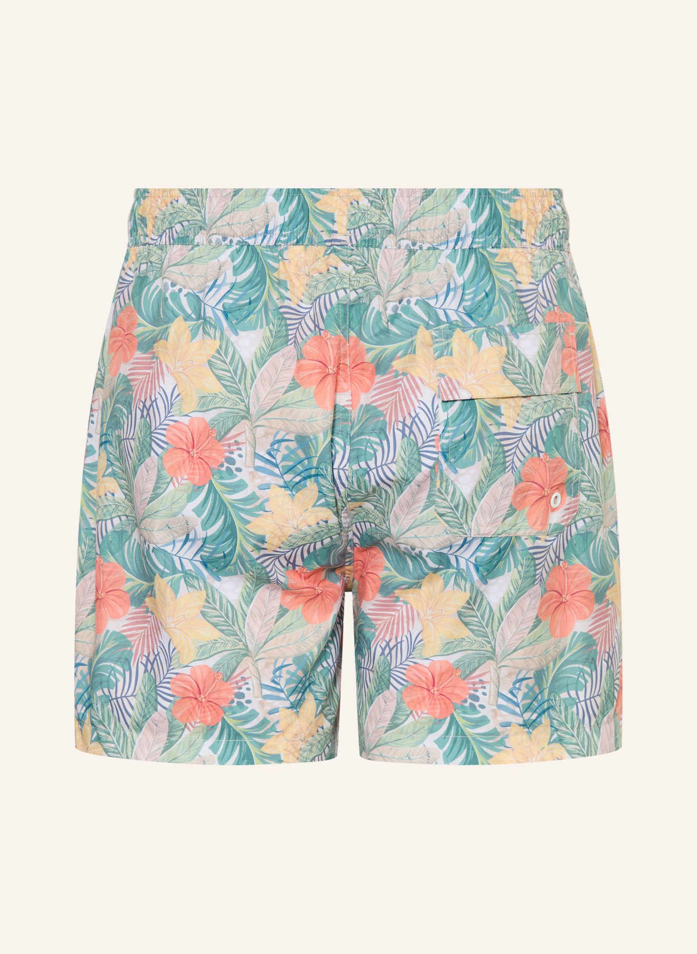 RAGMAN Badeshorts: PETROL / HELLROT / GELB